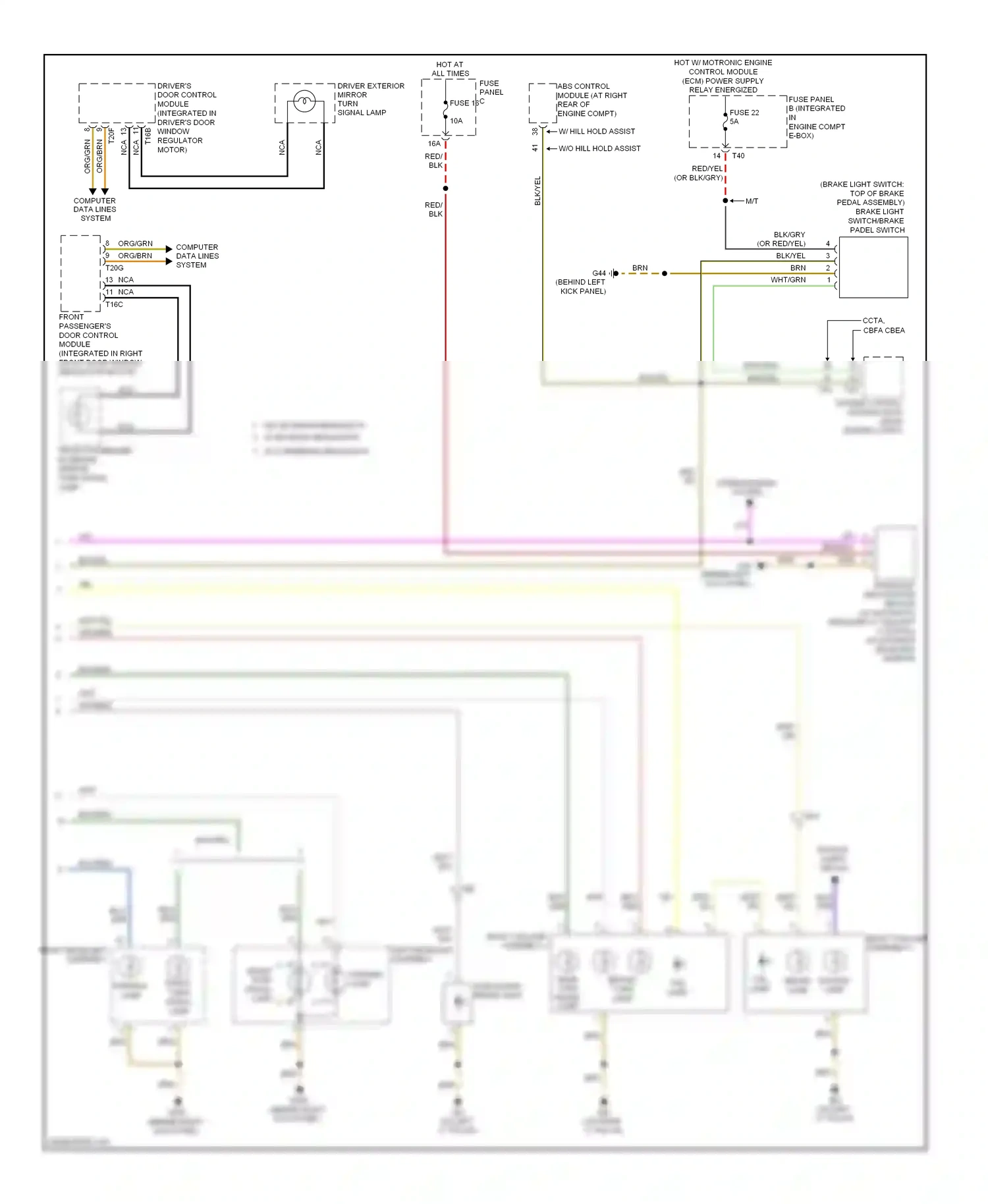 Audi A3 8P facelift 2 (2008-2013) backup wiring diagram  (1 of 1)