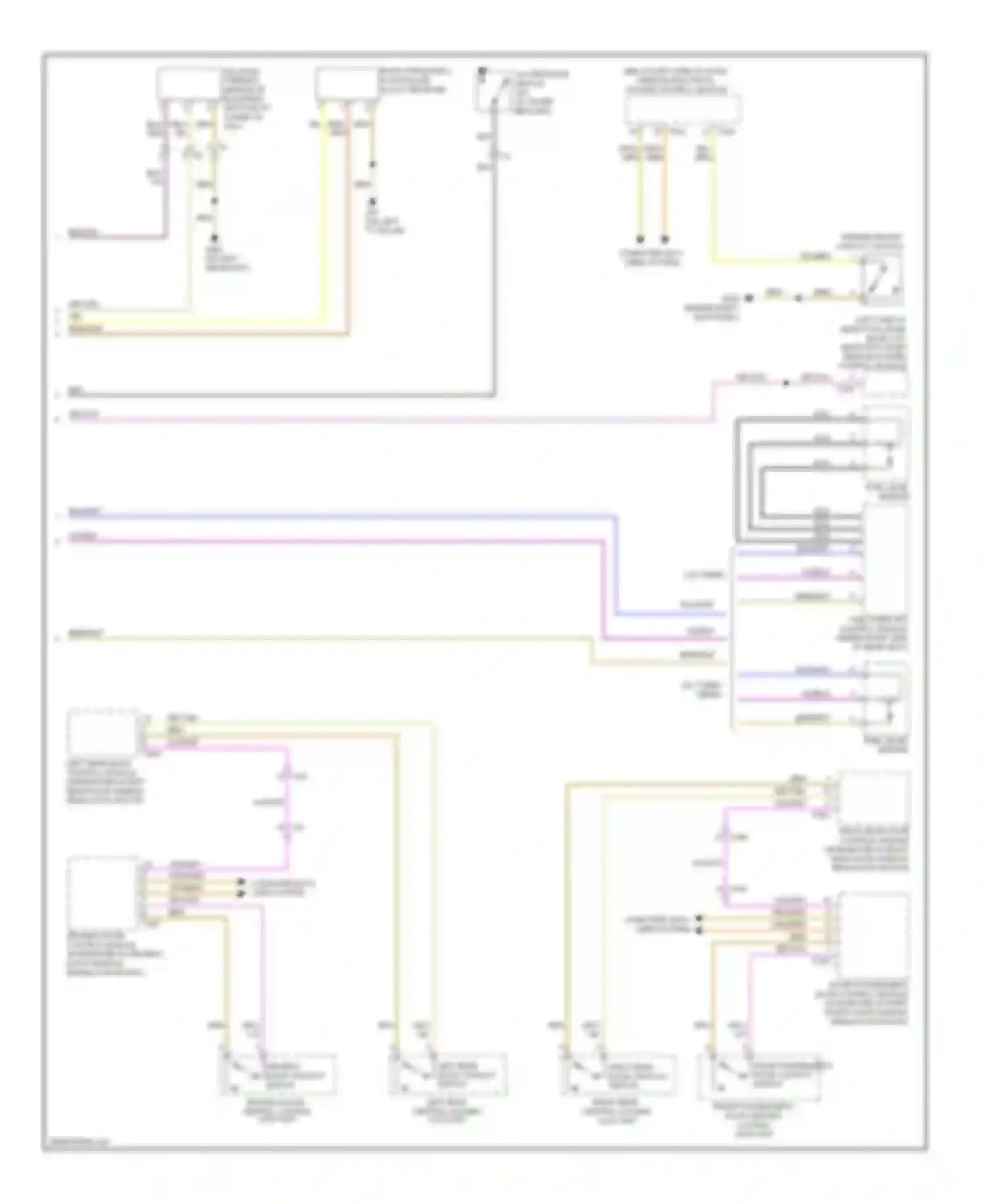 Wiring diagram selector lever sensor system control module for Audi A3 8P facelift 2 (2008-2013)