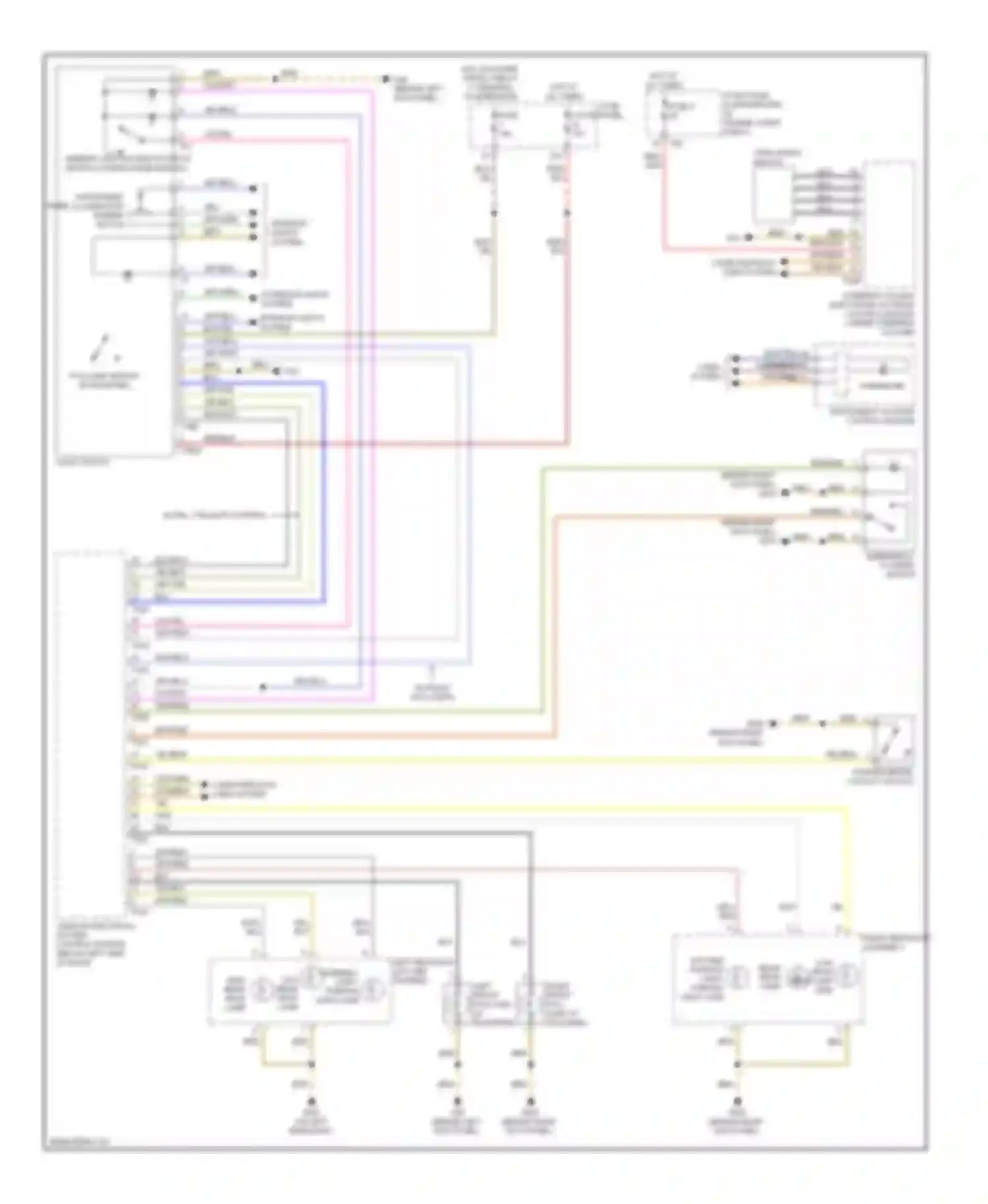 Wiring diagram steering column electronic systems control module for Audi A3 8P facelift 2 (2008-2013)