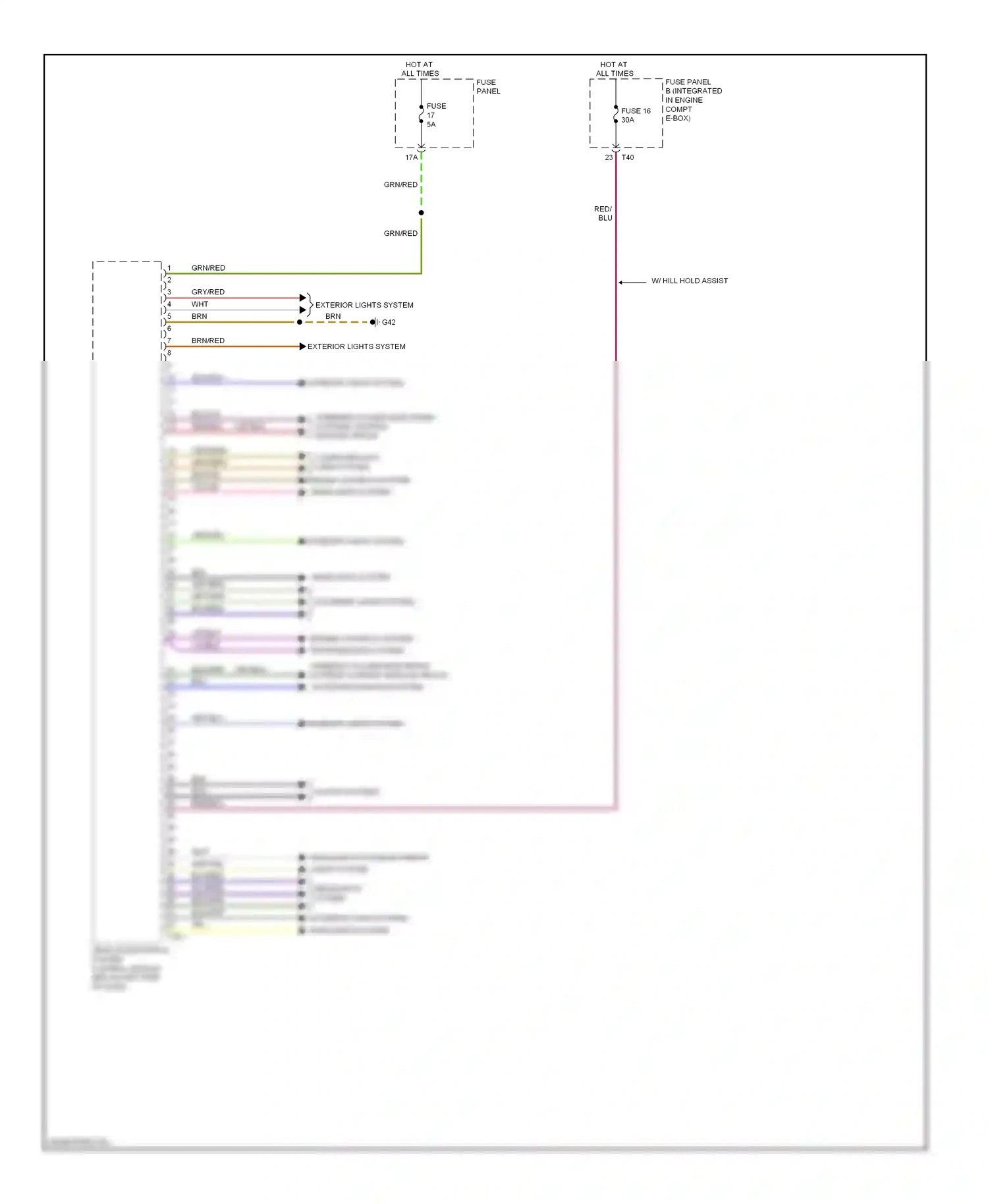 Wiring diagram brn/red for Audi A3 8P facelift 2 (2008-2013) (5 of 41)