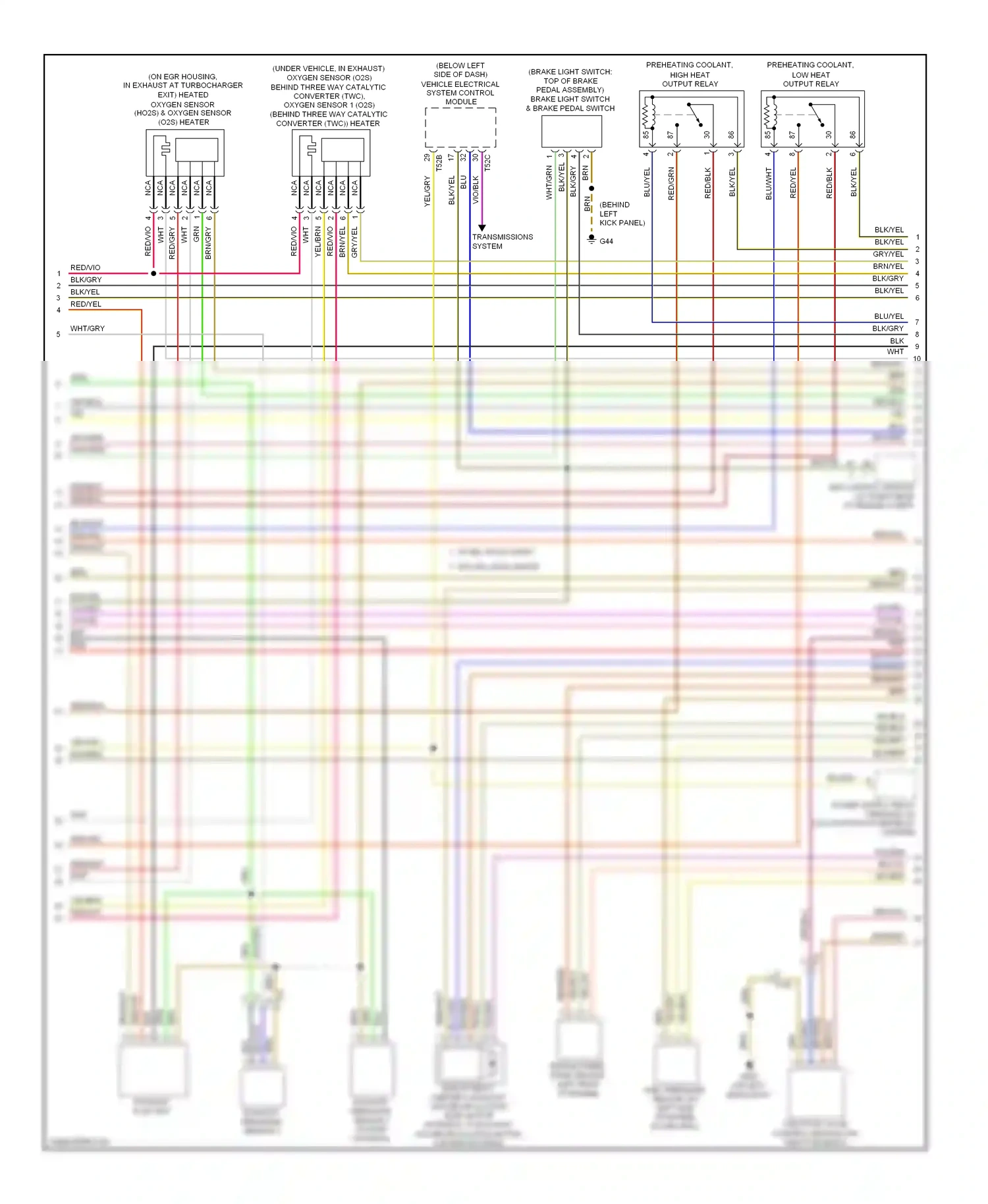Wiring diagram brn/yel for Audi A3 8P facelift 2 (2008-2013) (7 of 21)
