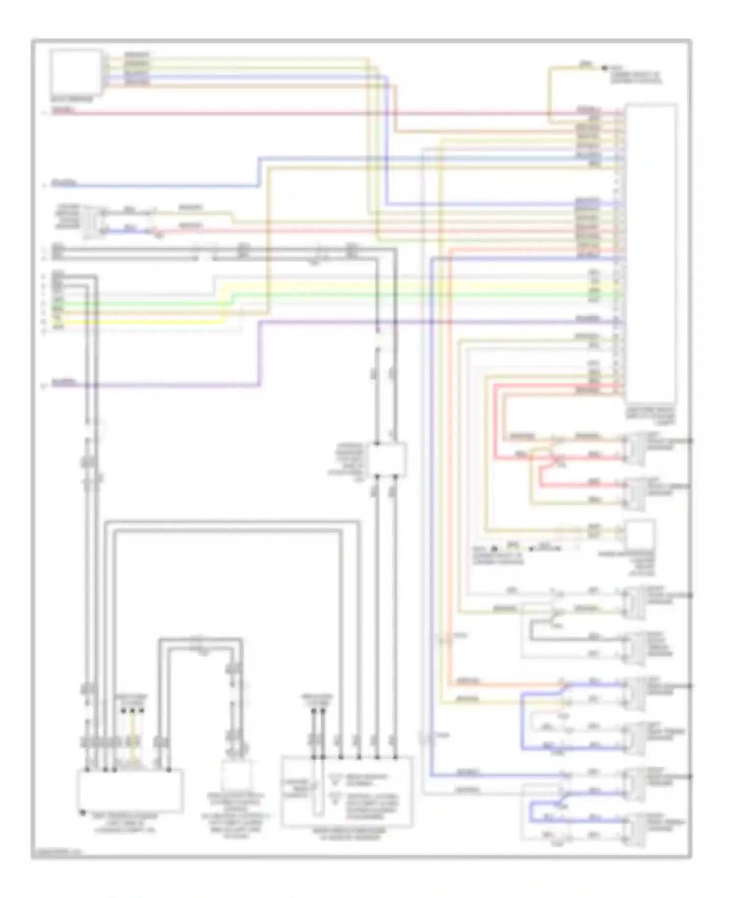 Wiring diagram right rear midrange speaker for Audi A3 8P facelift 2 (2008-2013)