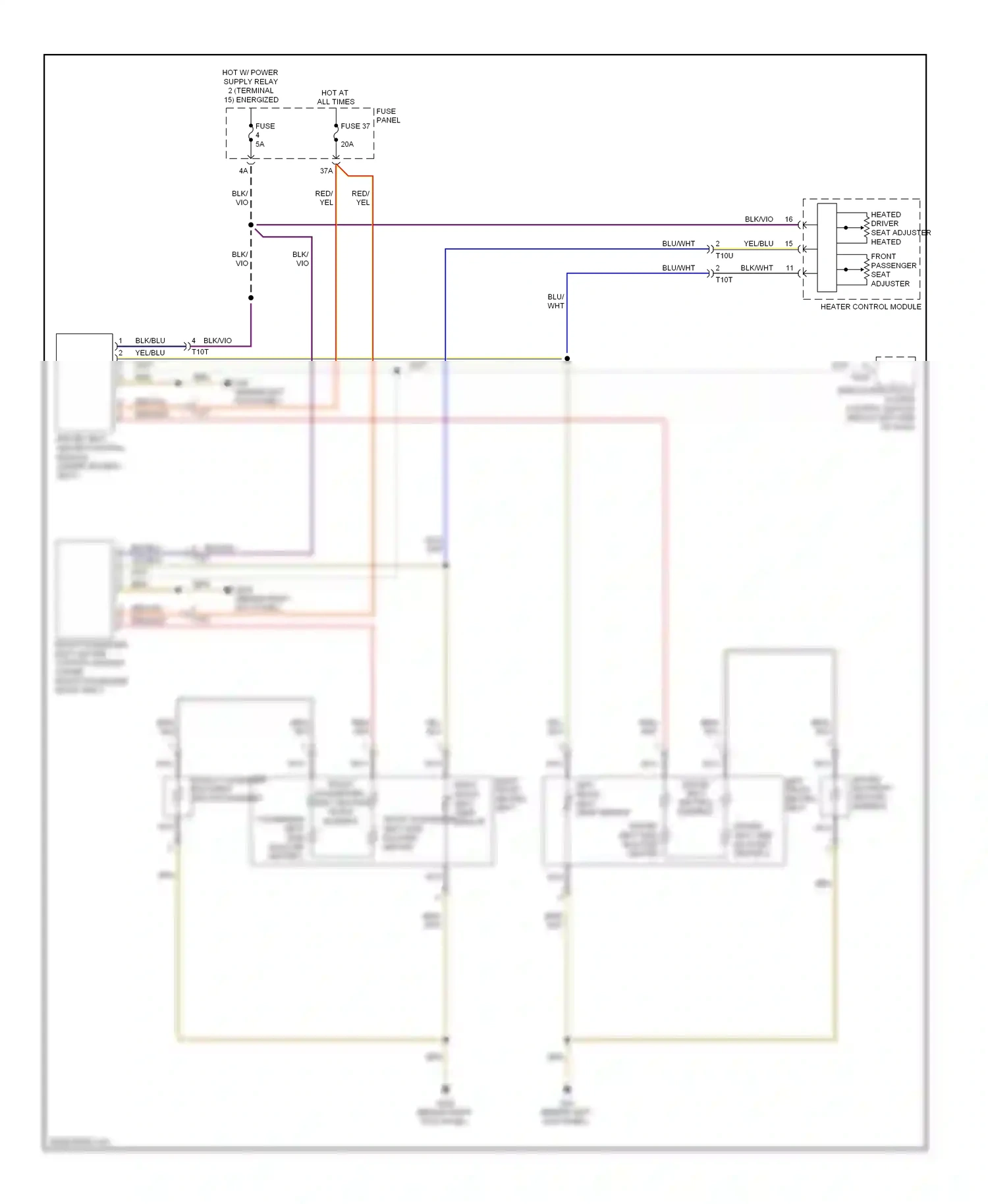 Wiring diagram driver backrest heating element for Audi A3 8P facelift 2 (2008-2013) (1 of 3)