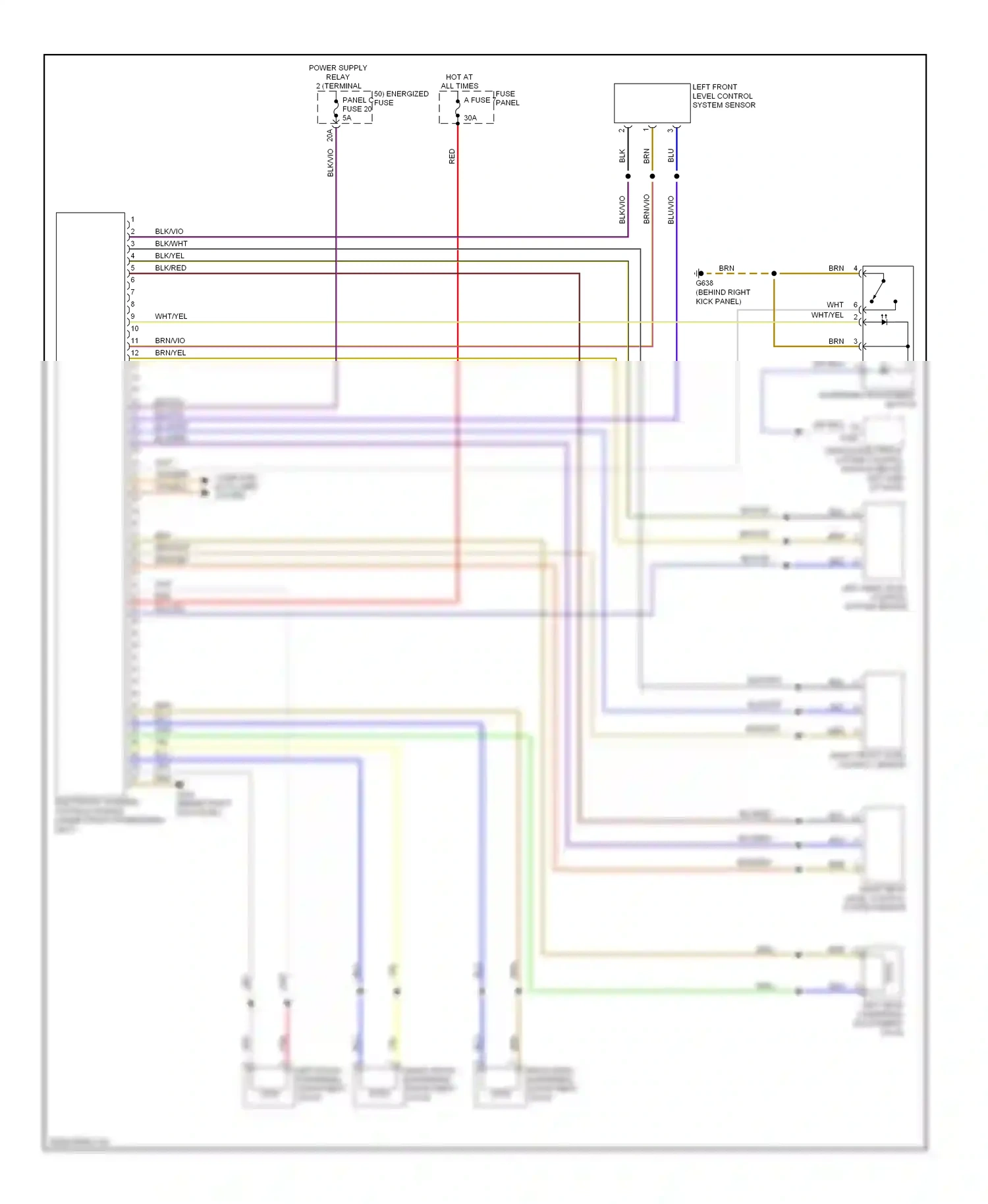 Audi A3 8P facelift 2 (2008-2013) electronic damping control module (under front passenger's seat) wiring diagram  (2 of 2)