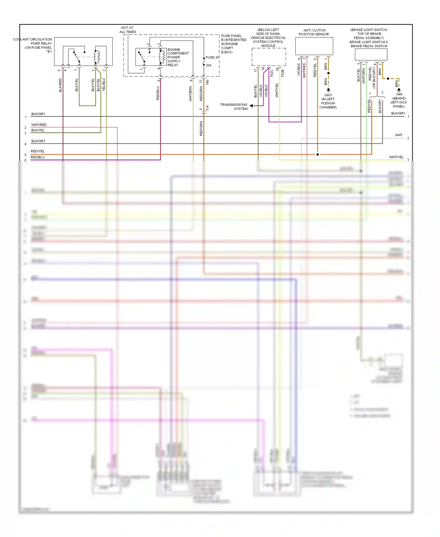Wiring diagram fuse 20 for Audi A3 8P facelift 2 (2008-2013) (4 of 4)