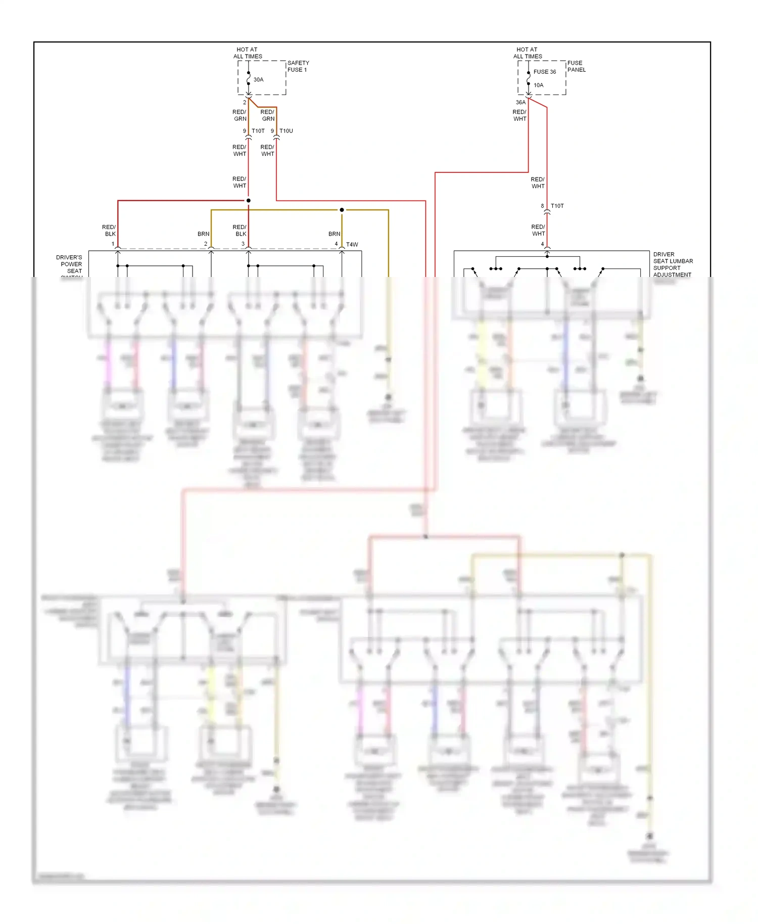 Wiring diagram fuse 36 for Audi A3 8P facelift 2 (2008-2013) (3 of 3)