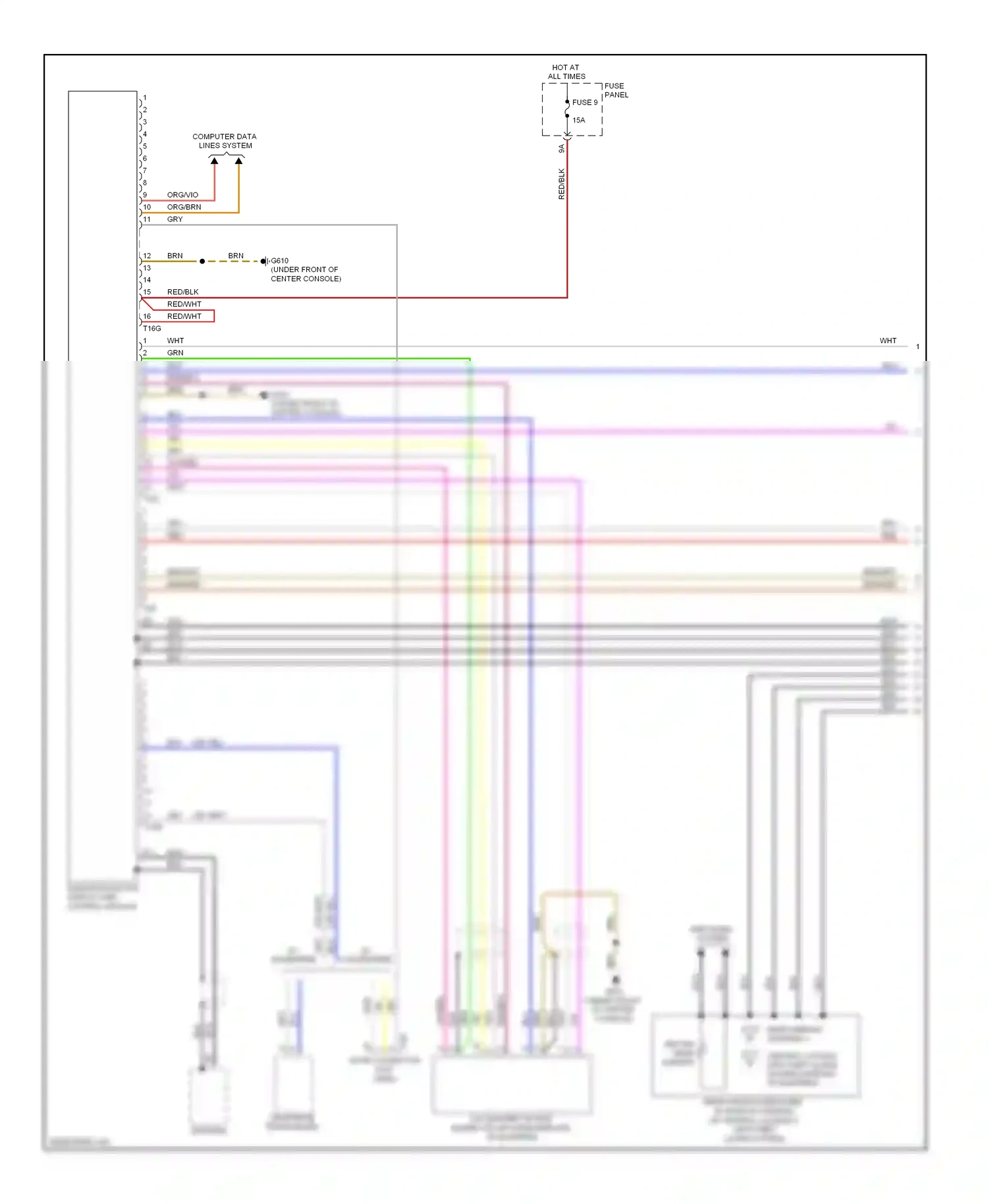 Audi A3 8P facelift 2 (2008-2013) fuse 9 wiring diagram  (13 of 13)