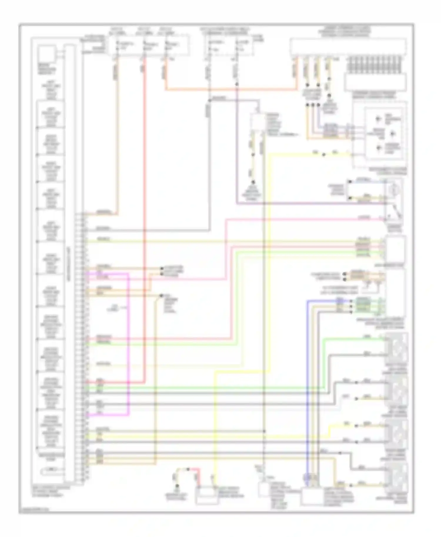 Wiring diagram right rear midrange speaker for Audi A3 8P facelift 2 (2008-2013)