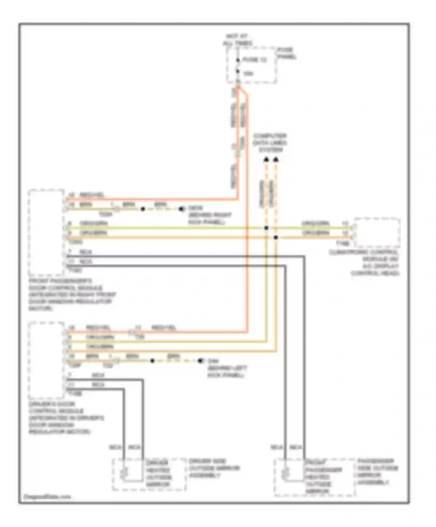 Wiring diagram computer data lines system for Audi A3 8P facelift 2 (2008-2013)