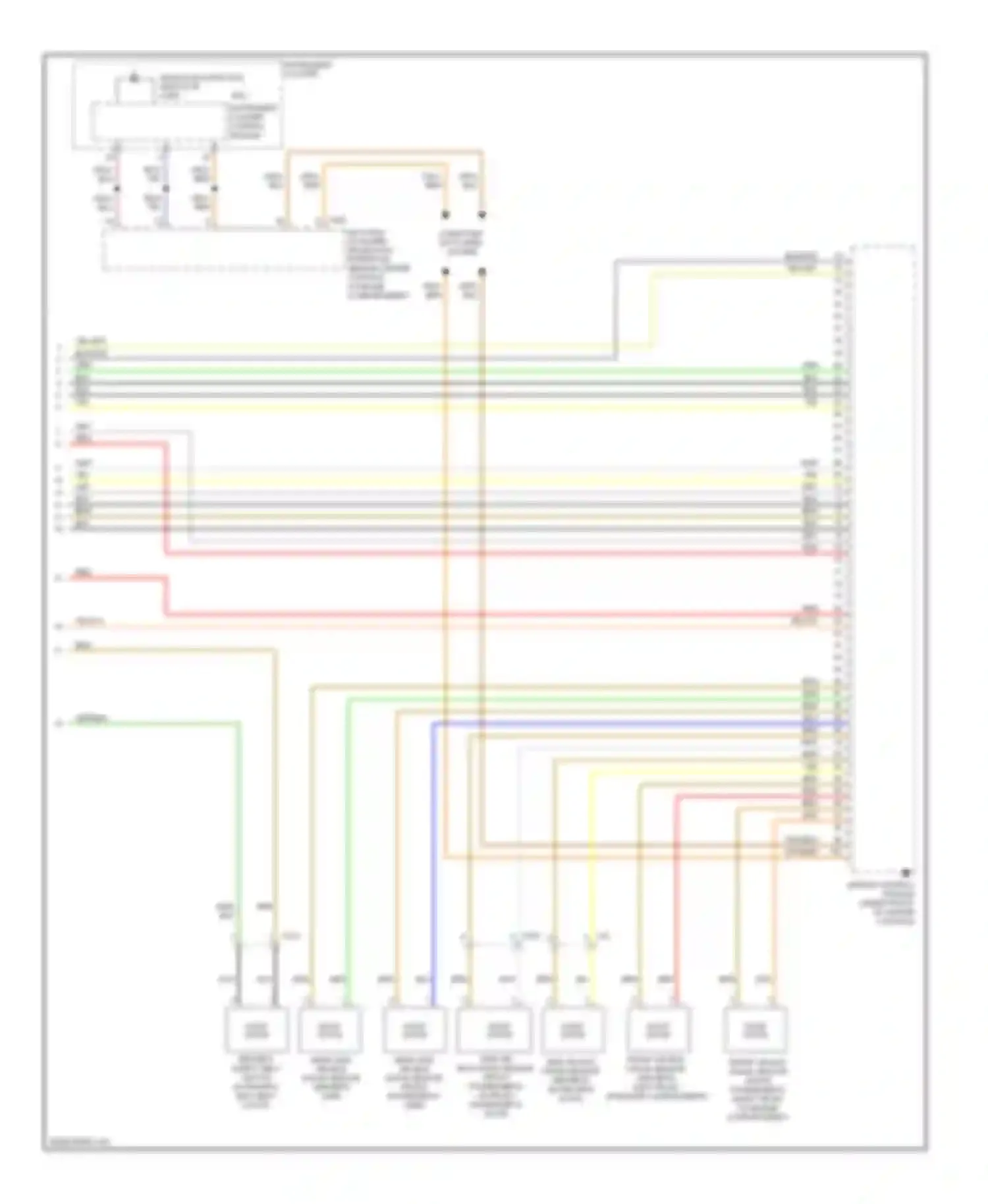Wiring diagram air bag control module (under front of center for Audi A3 8P facelift 2 (2008-2013)