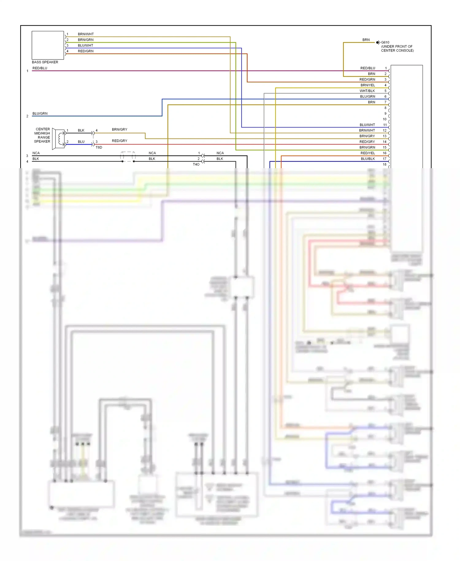 Wiring diagram left front treble speaker for Audi A3 8P facelift 2 (2008-2013) (1 of 11)