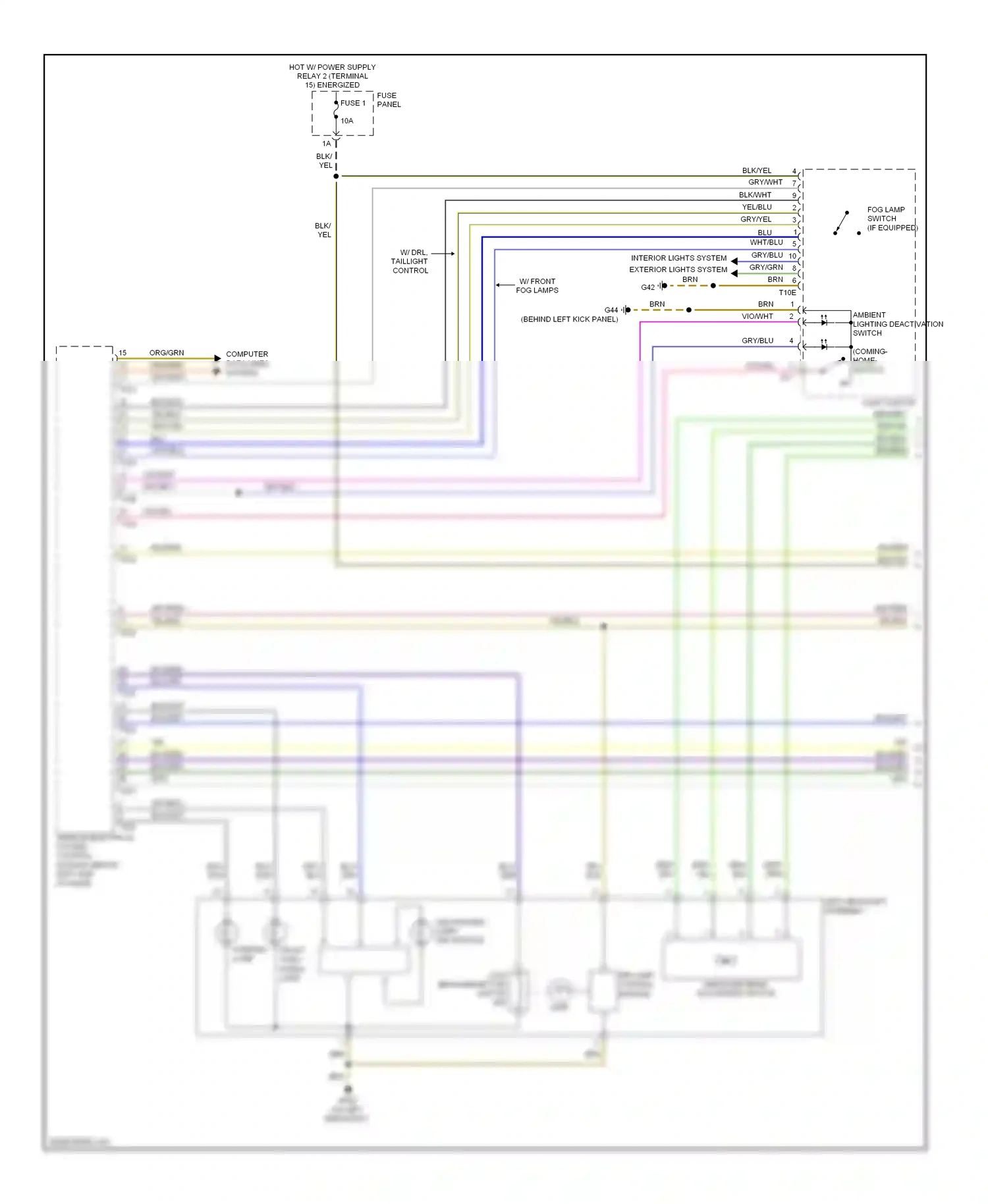 Wiring diagram left headlight assembly for Audi A3 8P facelift 2 (2008-2013) (4 of 4)