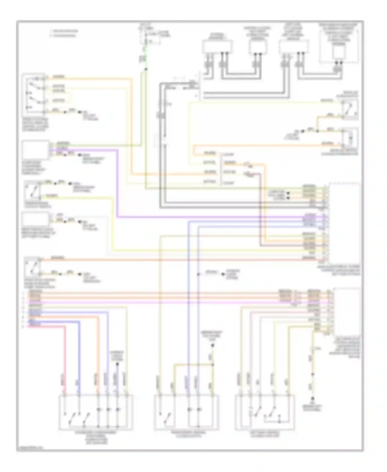 Wiring diagram w/o navigation w/ navigation for Audi A3 8P facelift 2 (2008-2013)