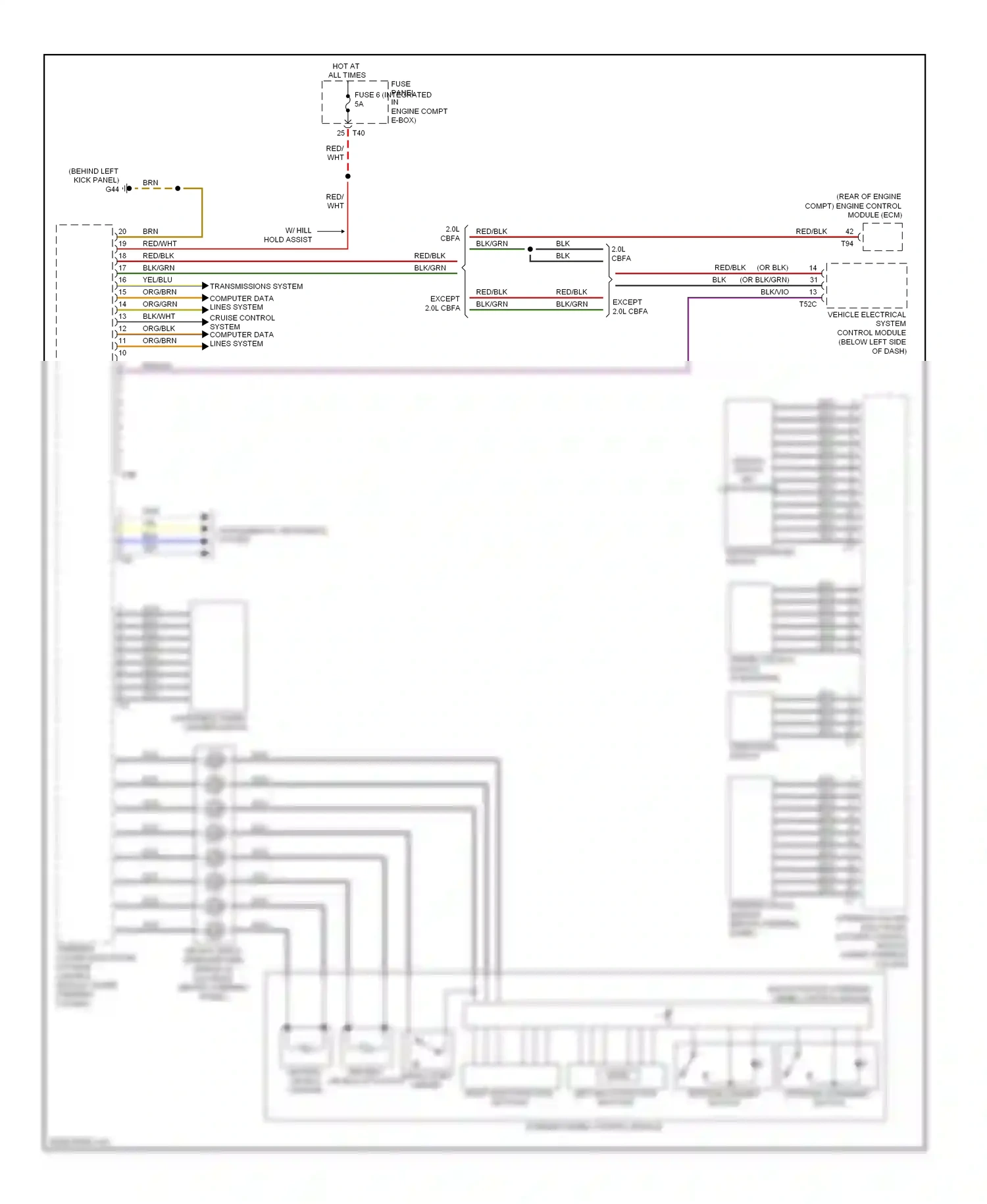 Audi A3 8P facelift 2 (2008-2013) mode wiring diagram  (1 of 1)