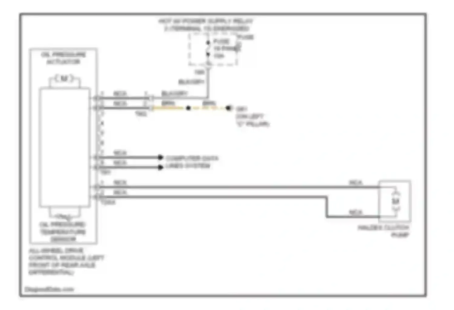 Wiring diagram oil pressure/ temperature sensor for Audi A3 8P facelift 2 (2008-2013) (1 of 1)