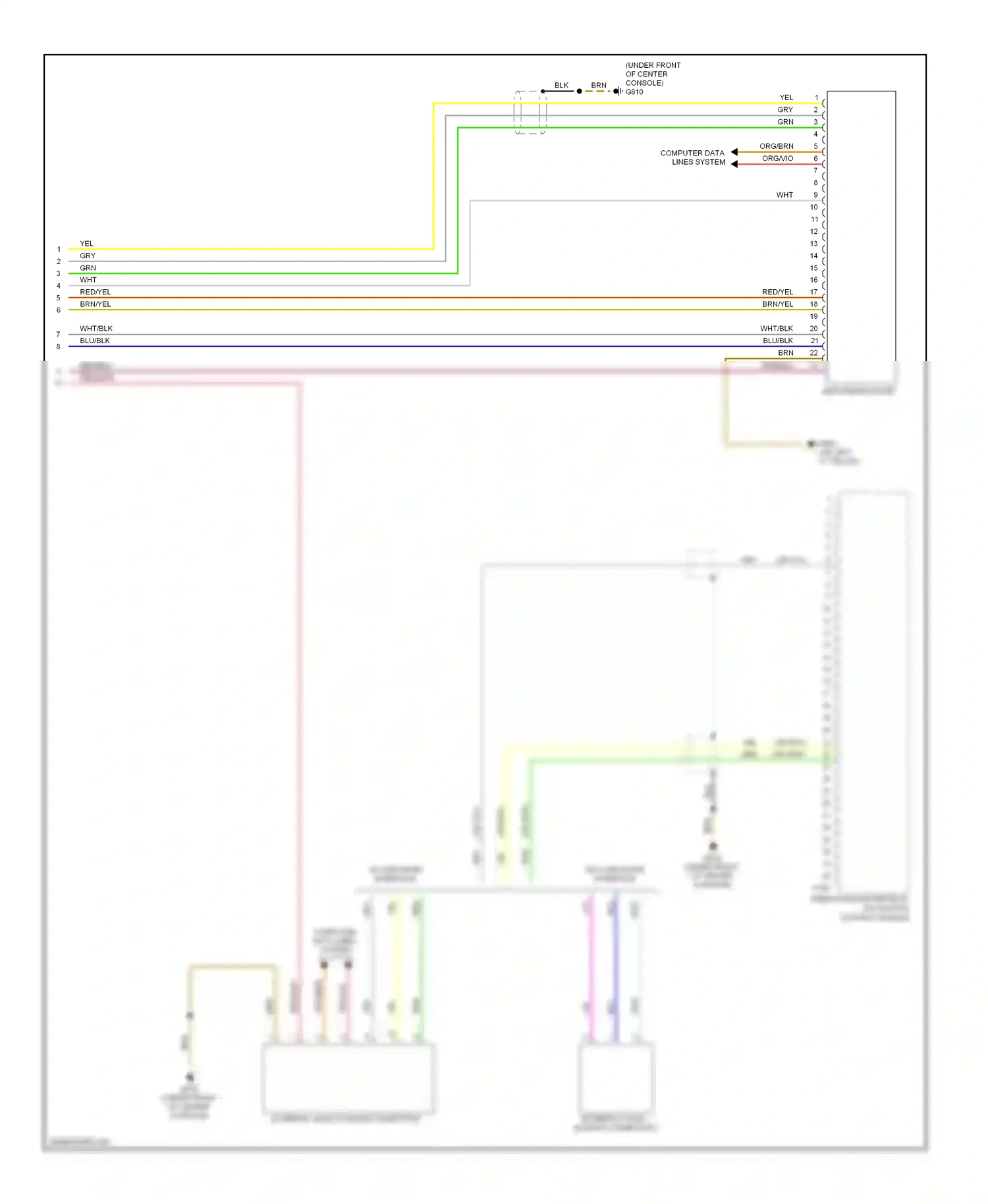 Wiring diagram operating electronics, navigation control module for Audi A3 8P facelift 2 (2008-2013) (2 of 8)