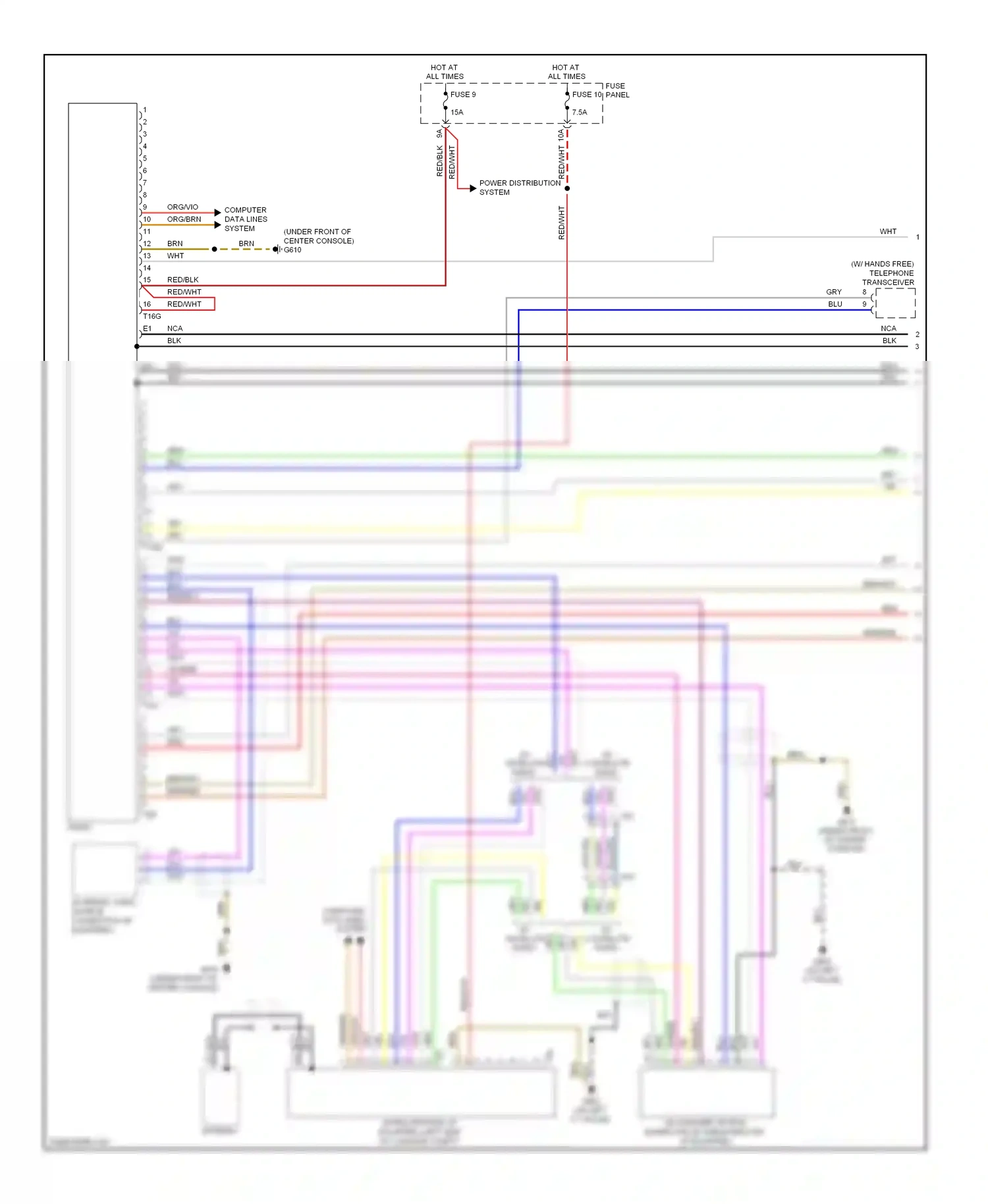 Wiring diagram power distribution system for Audi A3 8P facelift 2 (2008-2013) (6 of 15)
