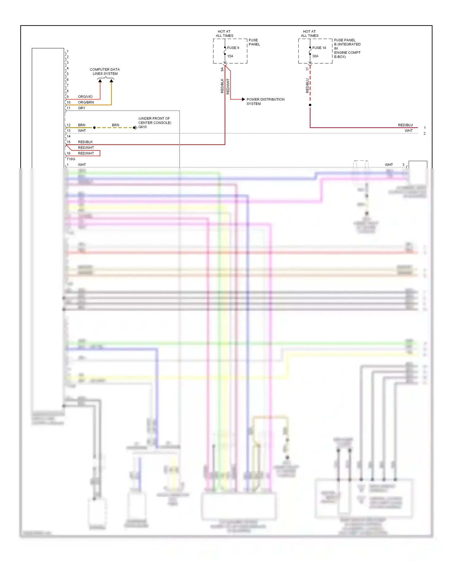 Wiring diagram power distribution system for Audi A3 8P facelift 2 (2008-2013) (2 of 15)