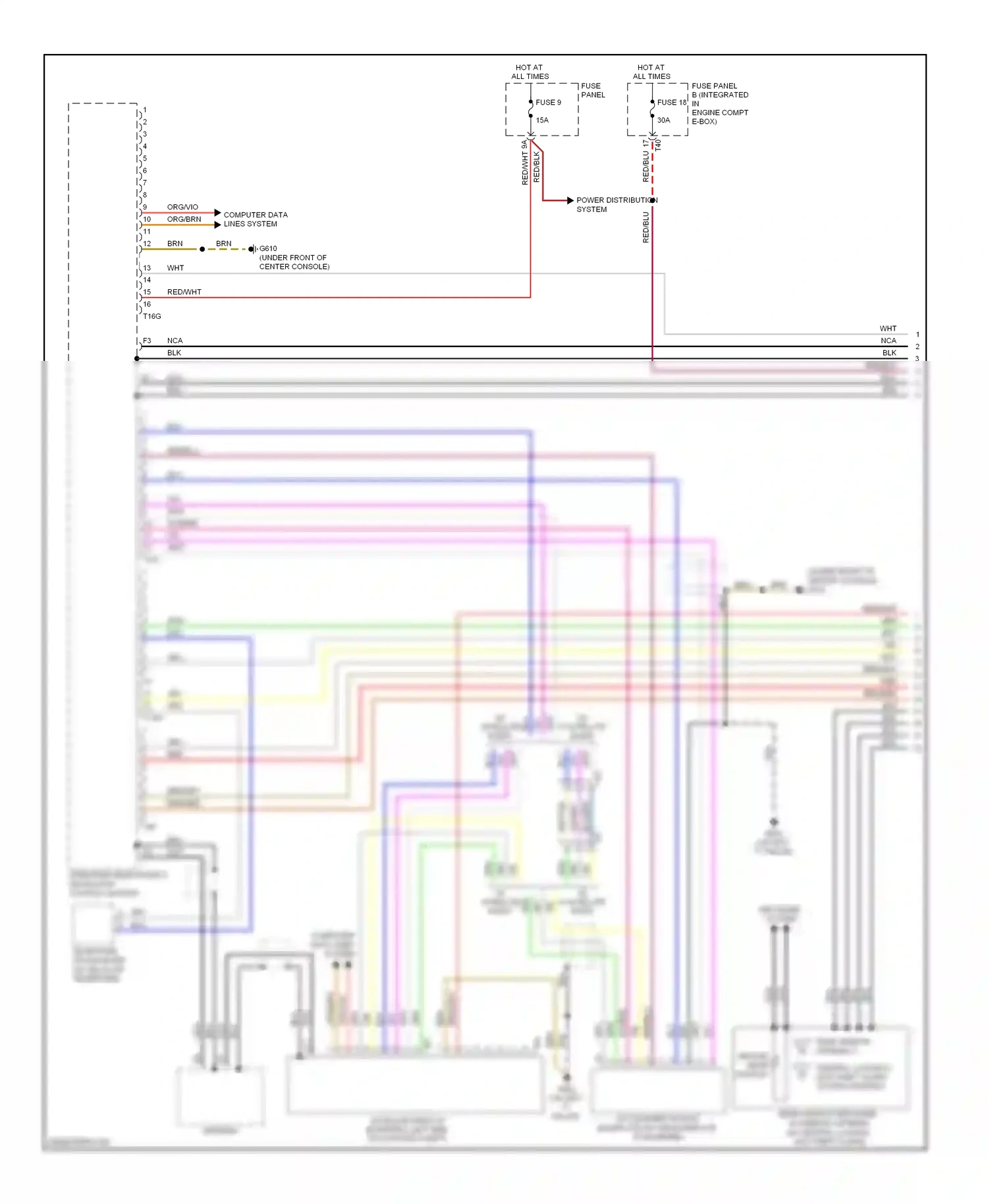 Wiring diagram power distribution system for Audi A3 8P facelift 2 (2008-2013) (4 of 15)