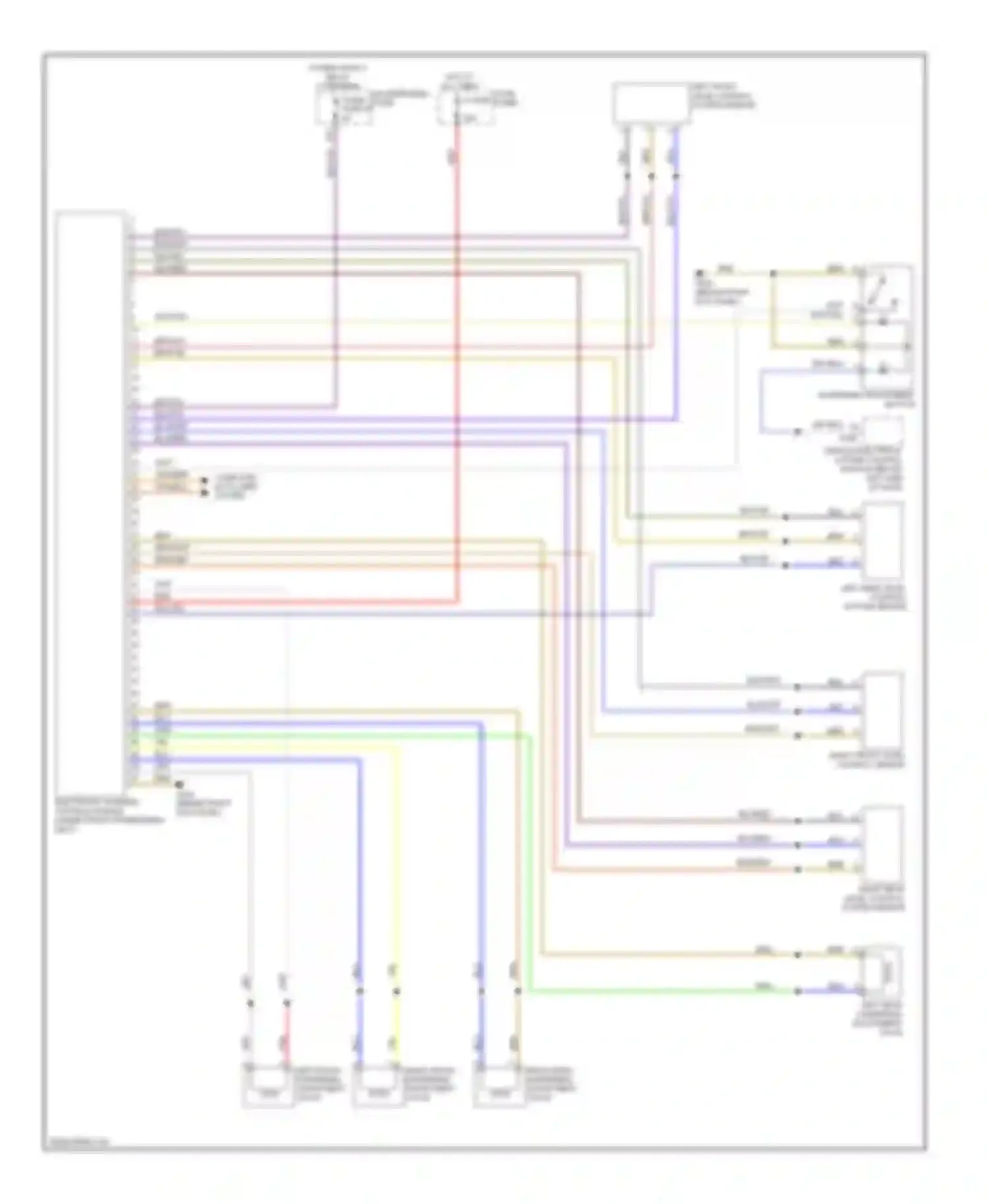 Wiring diagram left front level control system sensor for Audi A3 8P facelift 2 (2008-2013)