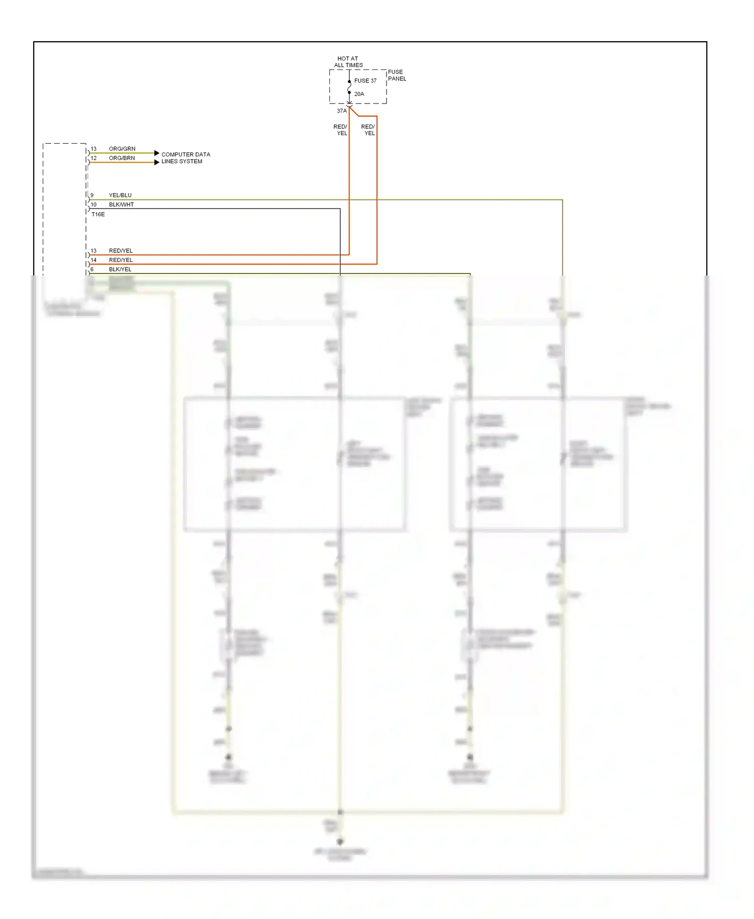 Wiring diagram red/yel for Audi A3 8P facelift 2 (2008-2013) (23 of 44)