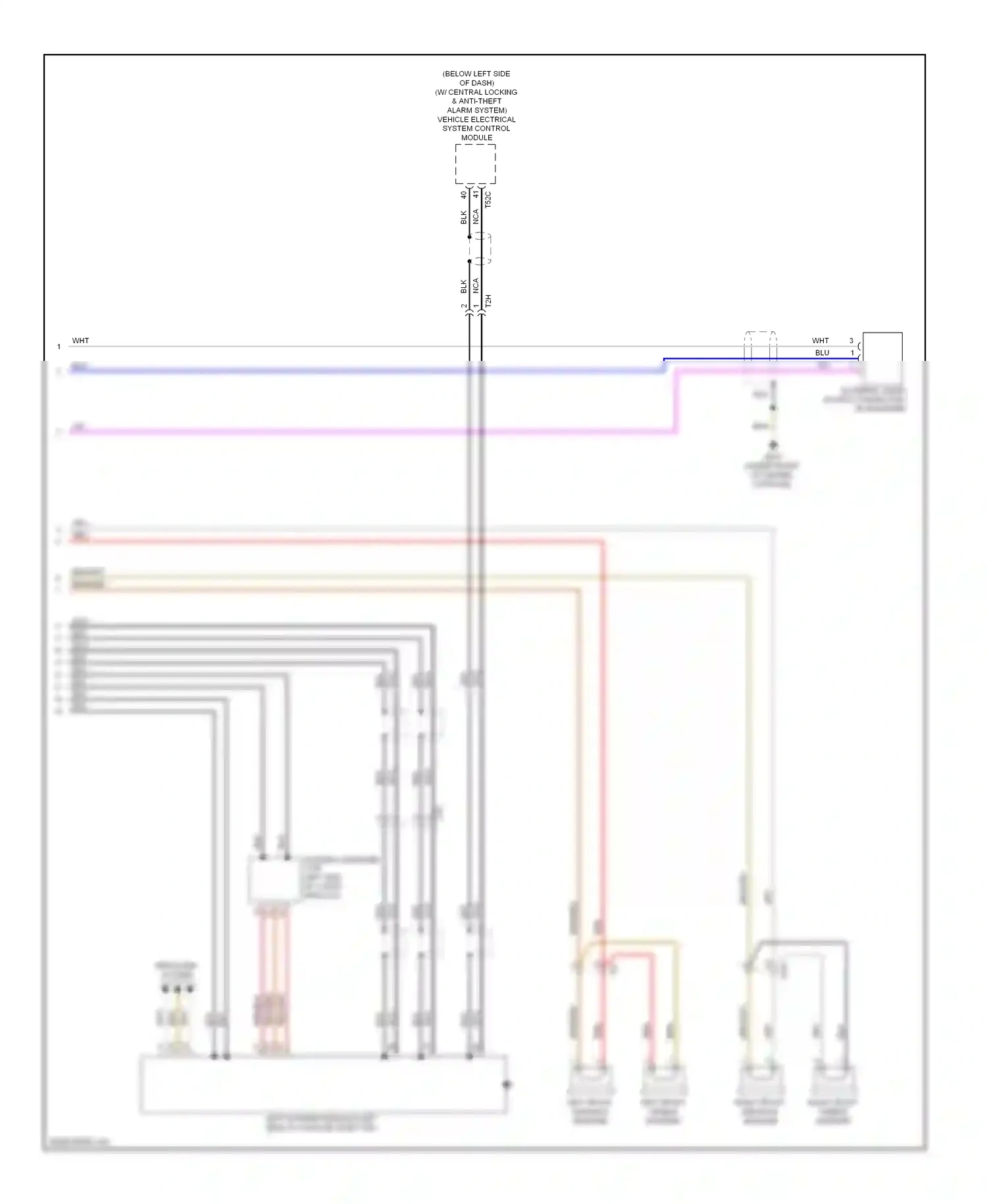 Wiring diagram right front mid-bass speaker for Audi A3 8P facelift 2 (2008-2013) (11 of 11)