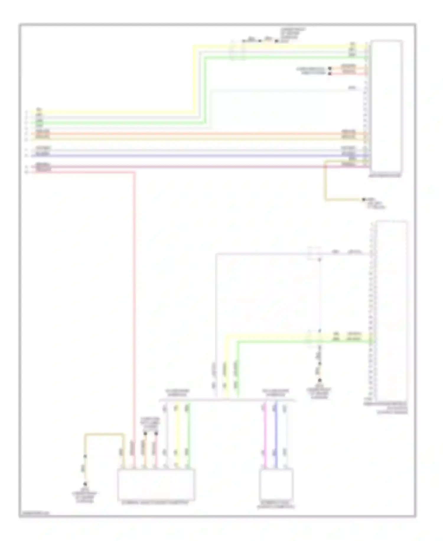 Wiring diagram operating electronics, navigation control module for Audi A3 8P facelift 2 (2008-2013)