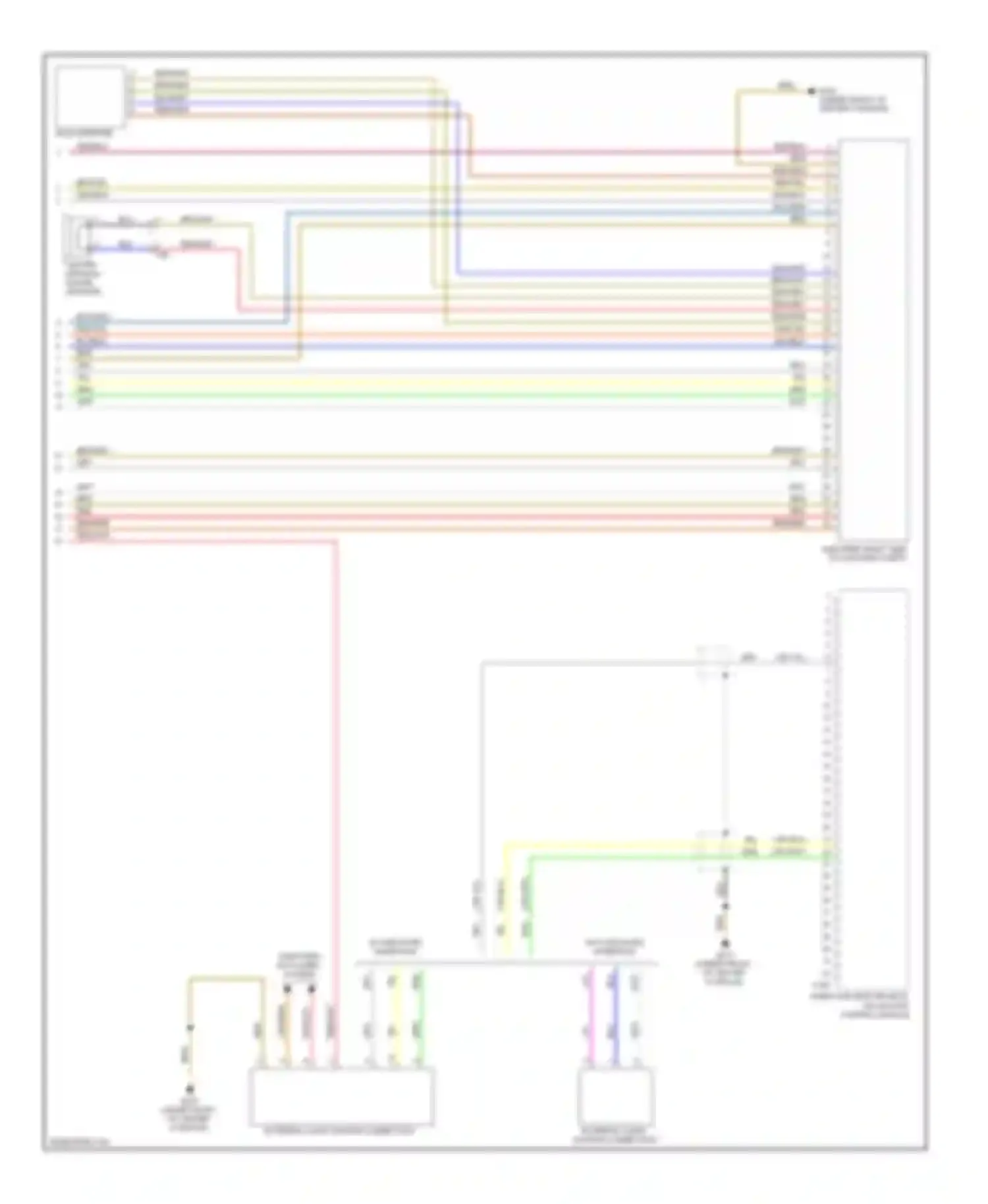 Wiring diagram operating electronics, navigation control module for Audi A3 8P facelift 2 (2008-2013)