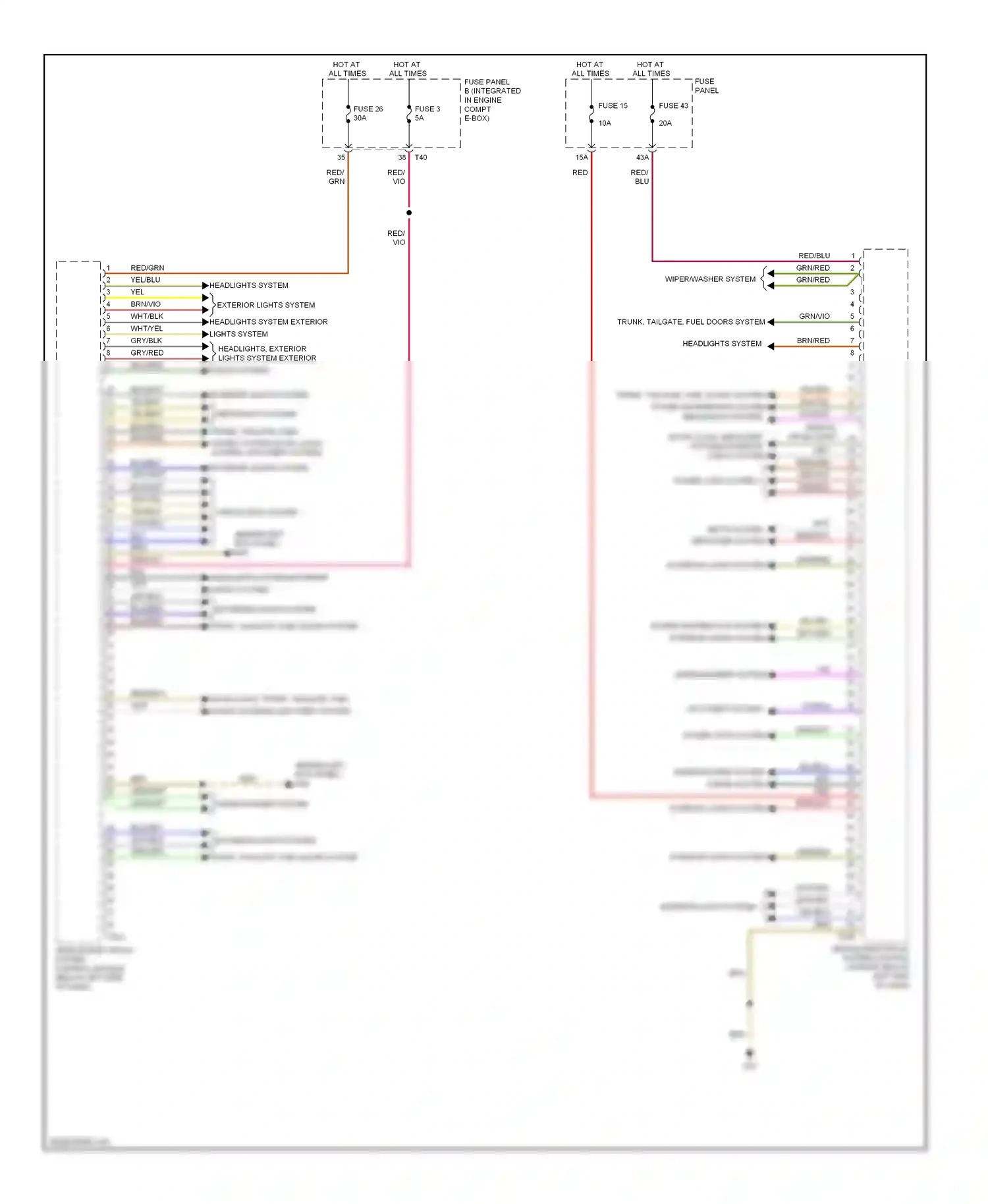 Audi A3 8P facelift 2 (2008-2013) vehicle electrical system control module (below left side of dash) wiring diagram  (9 of 25)