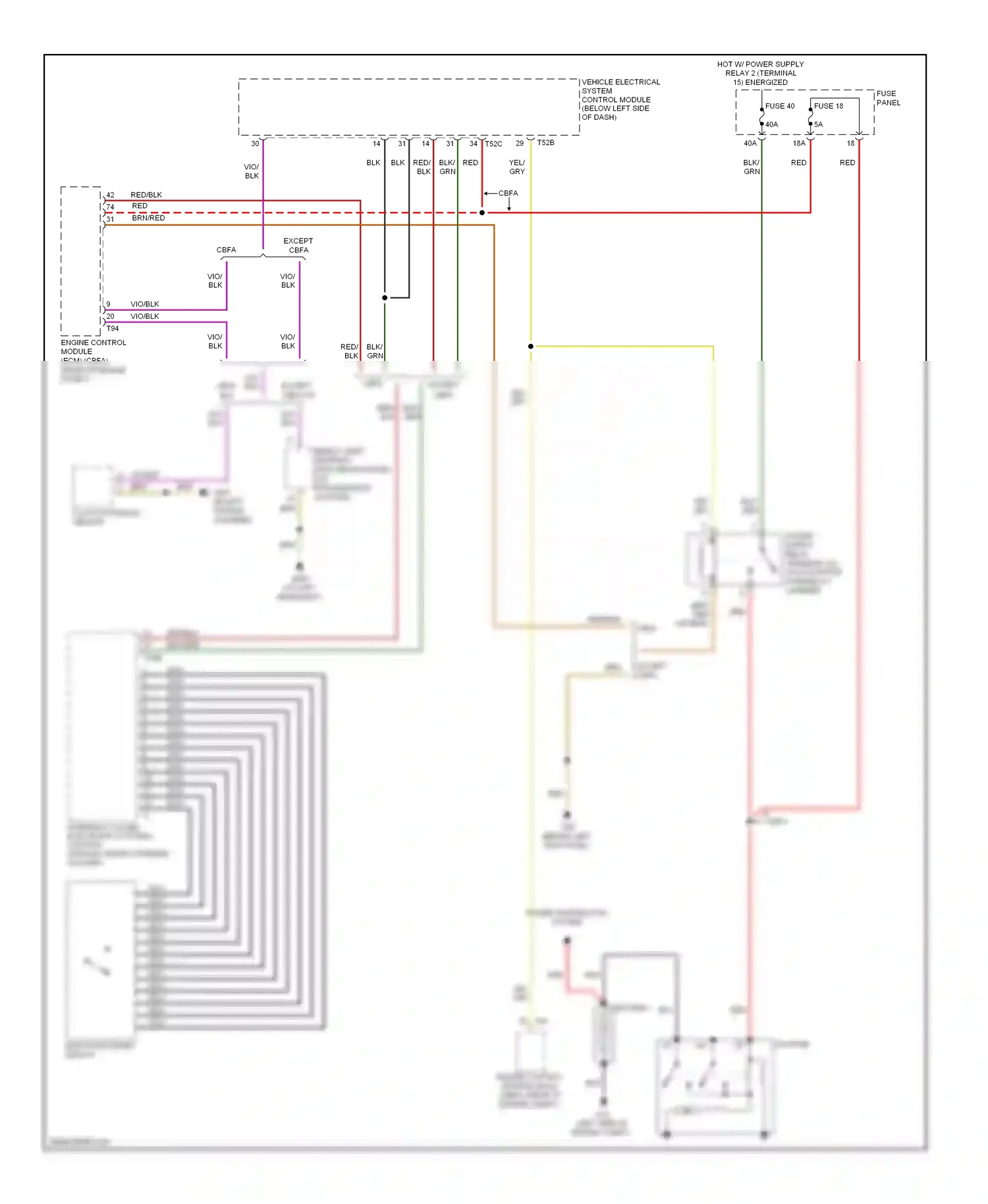 Audi A3 8P facelift 2 (2008-2013) vehicle electrical system control module (below left side of dash) wiring diagram  (23 of 25)