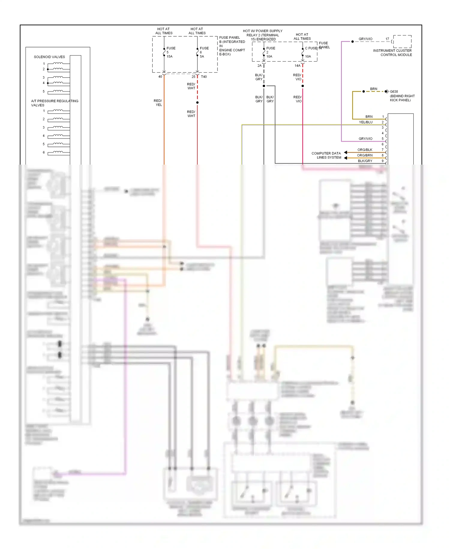 Audi A3 8P facelift 2 (2008-2013) vehicle electrical system control module (below left side of dash) wiring diagram  (21 of 25)
