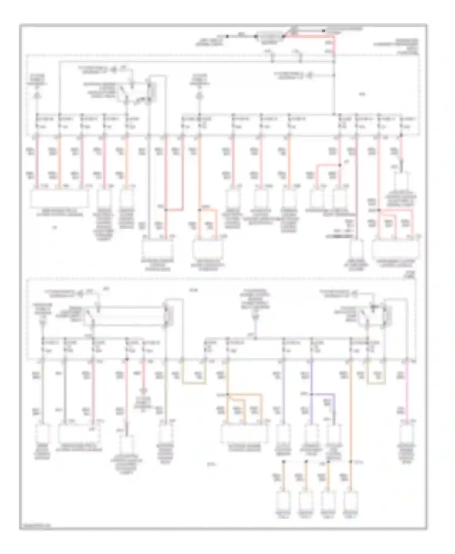 A3 Audi 8P facelift (2004-2008): Power distribution circuit (1 of 4)