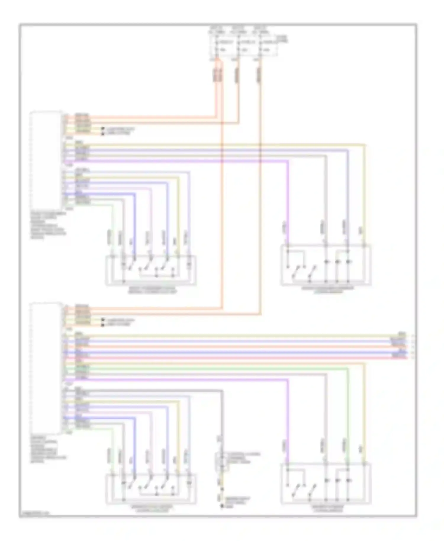 A3 Audi 8P facelift (2004-2008): Power door locks circuit (1 of 2)