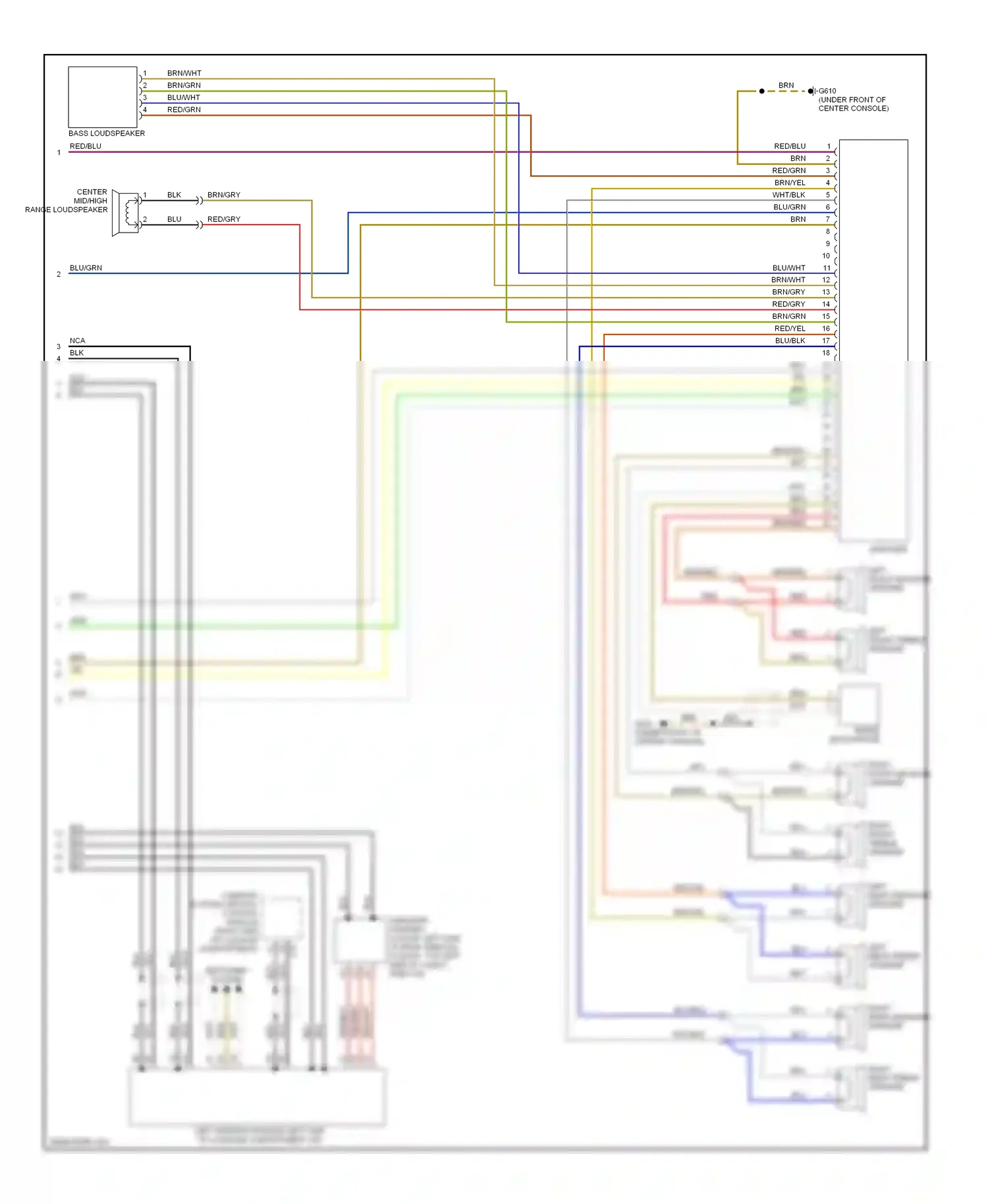Audi A3 8P facelift (2004-2008) amplifier wiring diagram  (1 of 5)