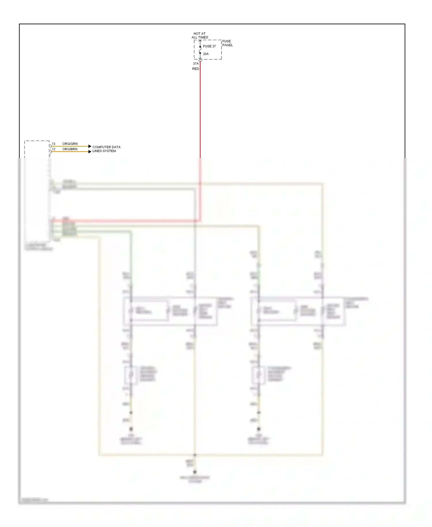 Audi A3 8P facelift (2004-2008) (behind left kick panel) wiring diagram  (22 of 28)