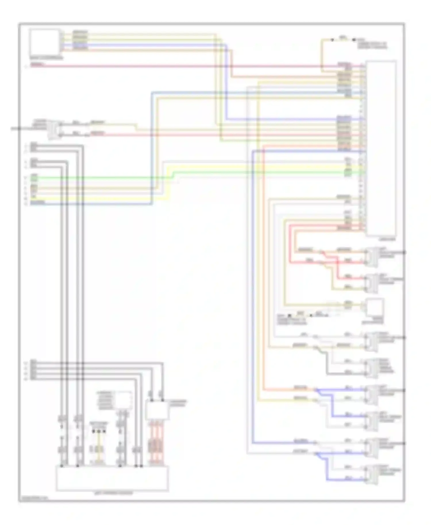 Wiring diagram right rear midrange speaker for Audi A3 8P facelift (2004-2008)