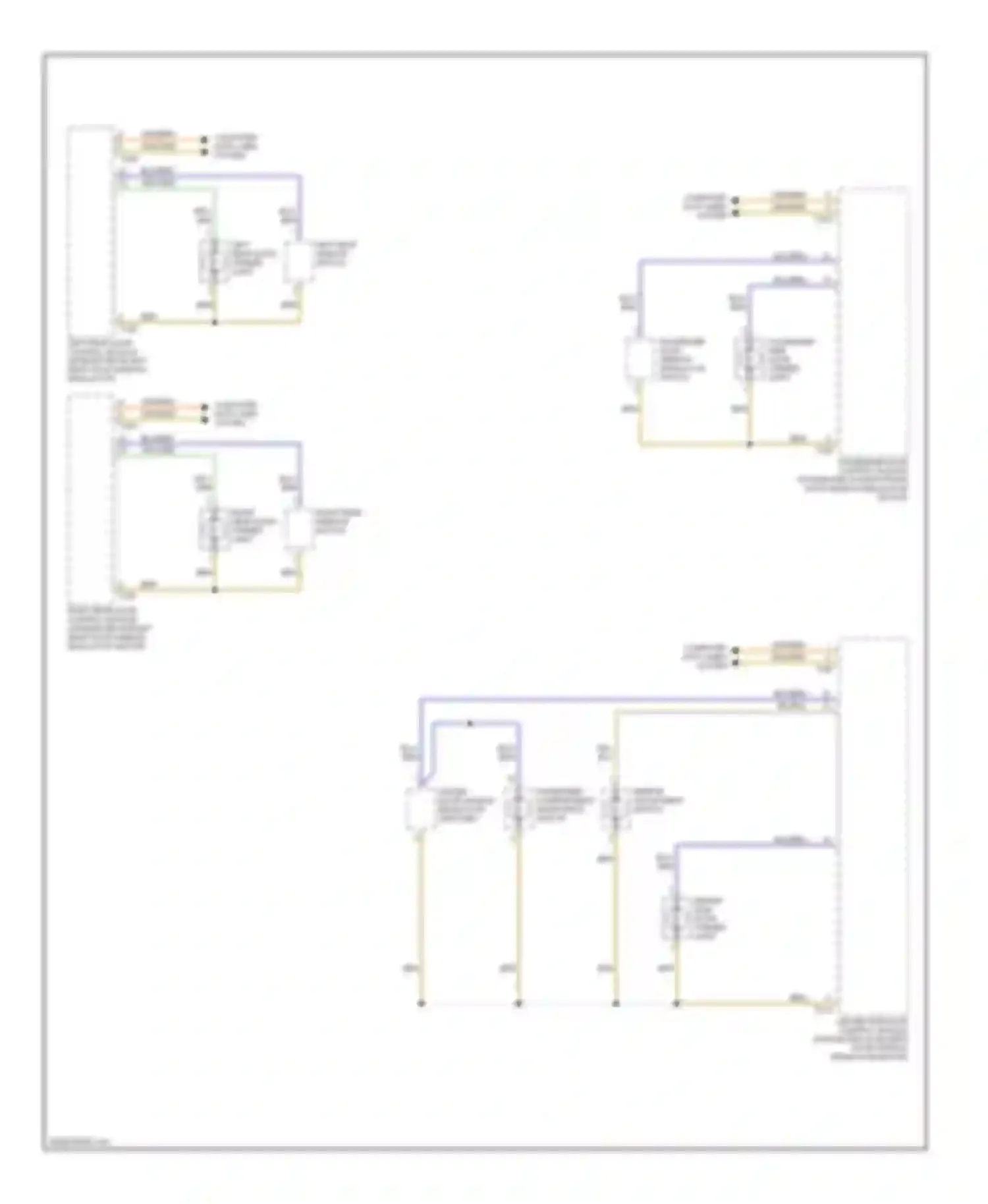 Wiring diagram left rear window switch for Audi A3 8P facelift (2004-2008)