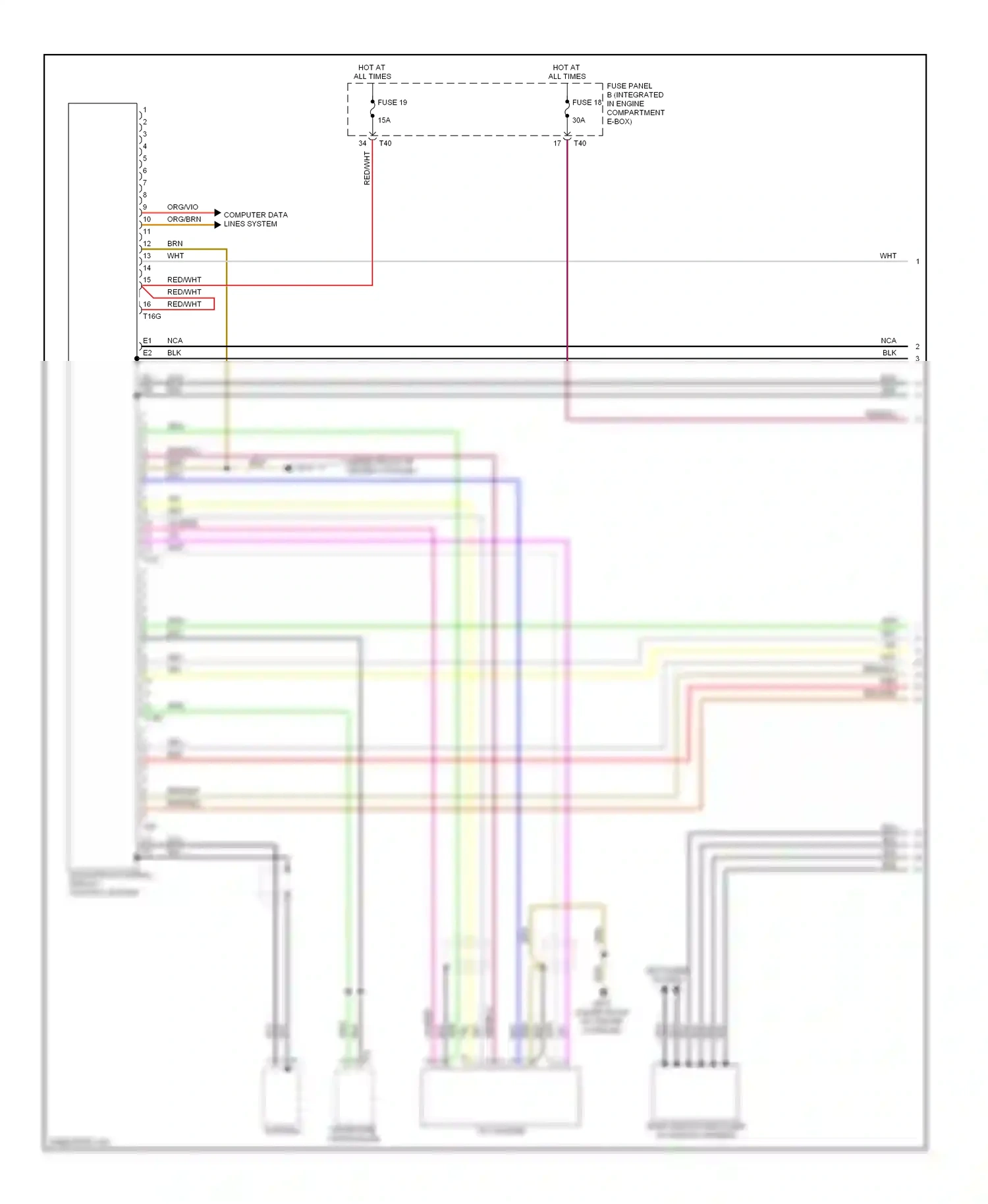 Audi A3 8P facelift (2004-2008) computer data lines system wiring diagram  (35 of 49)