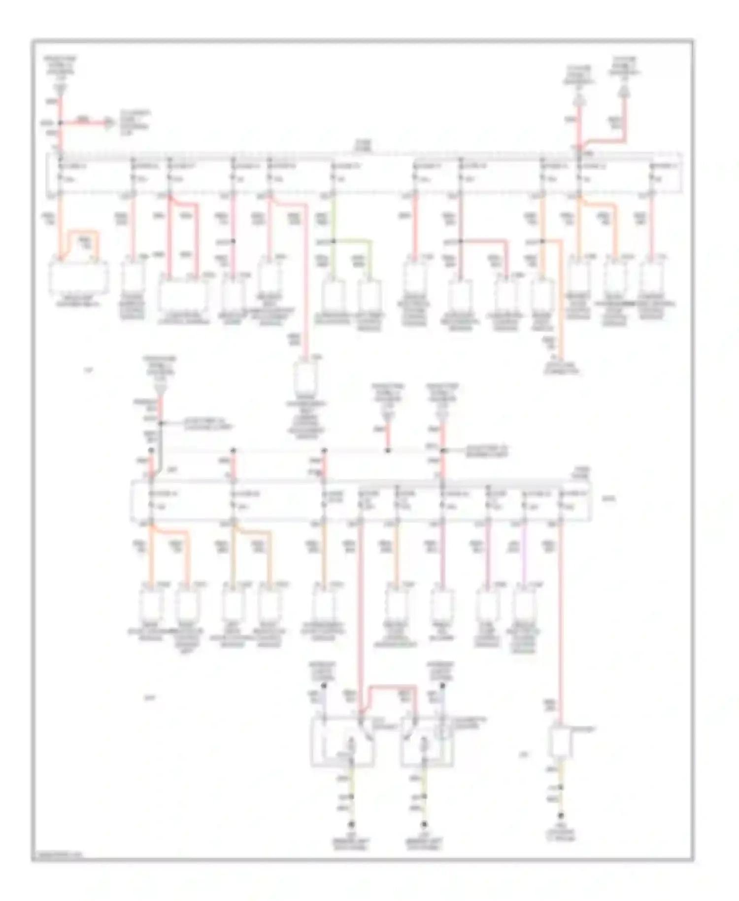 Wiring diagram front passenger's door control module comfort system central control module for Audi A3 8P facelift (2004-2008)