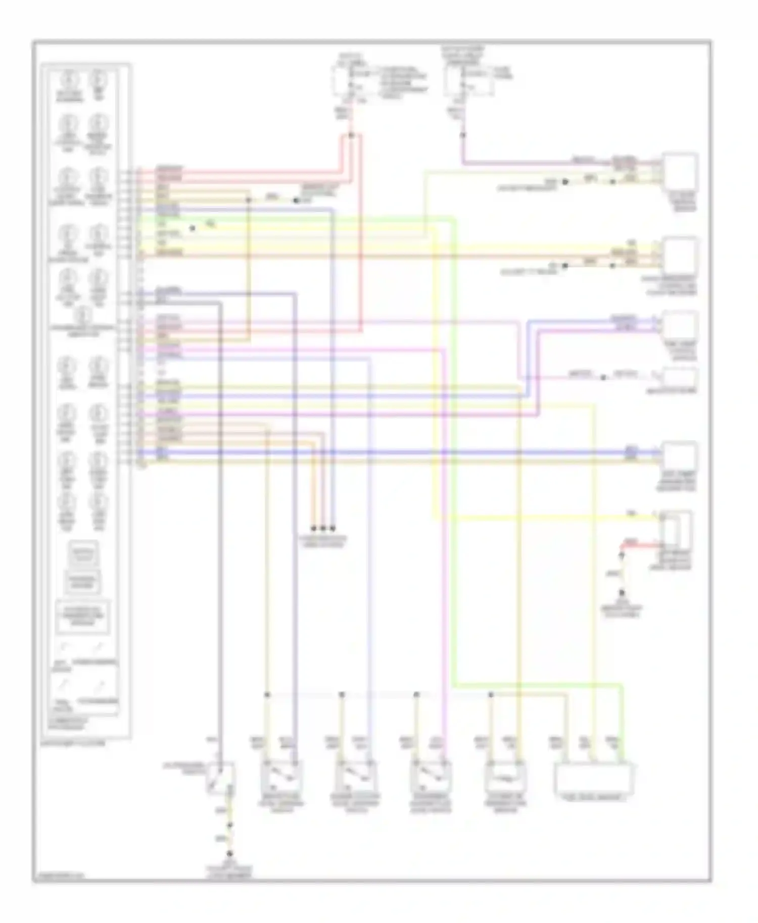 Wiring diagram passenger's backrest heating element for Audi A3 8P facelift (2004-2008)