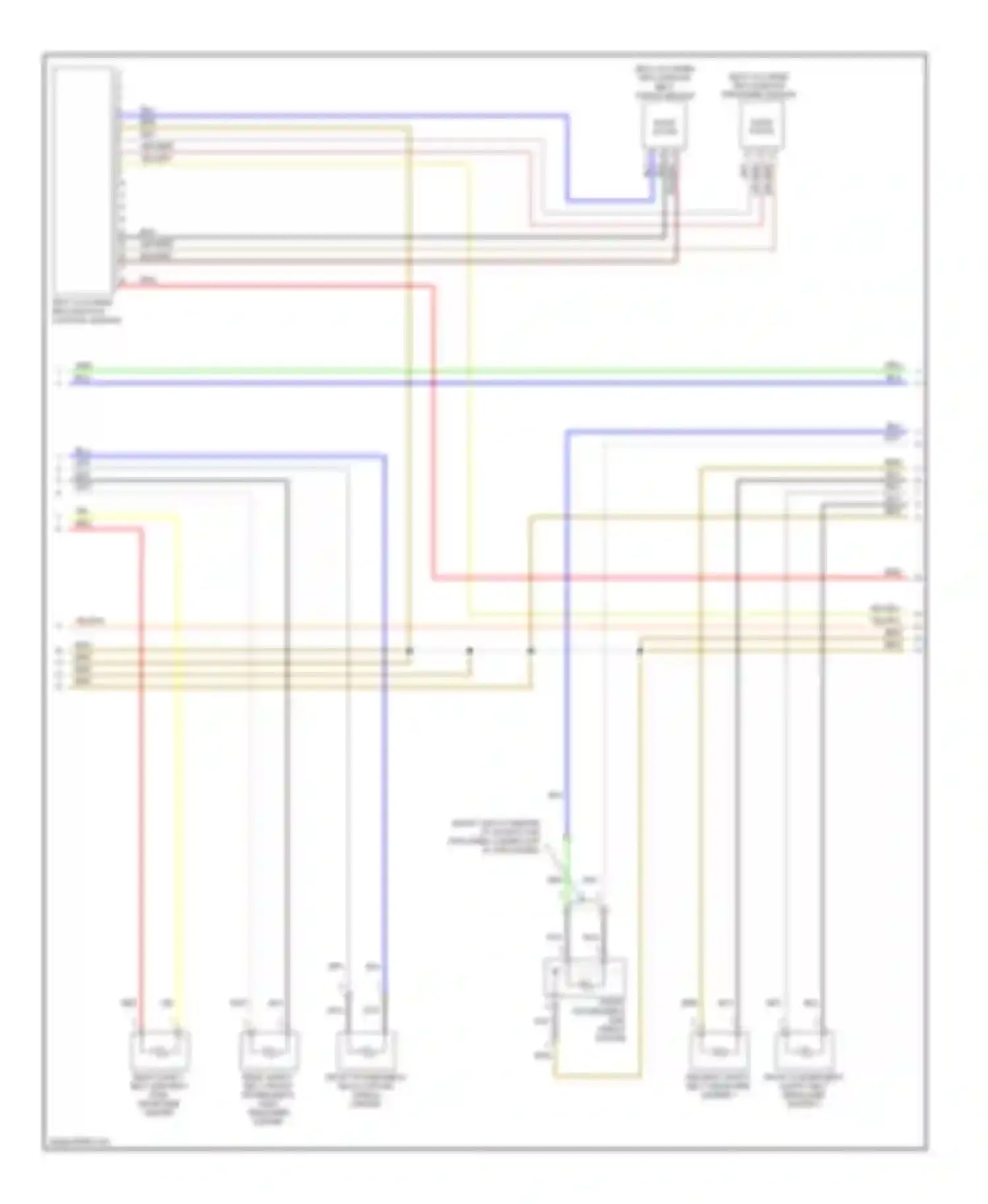 Wiring diagram seat occupied recognition pressure sensor for Audi A3 8P facelift (2004-2008)