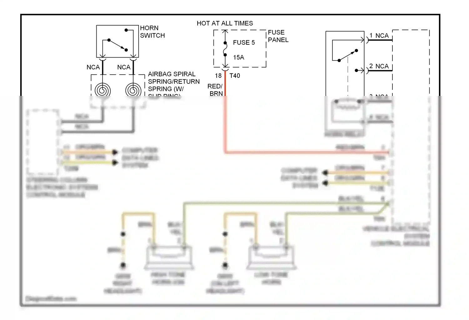 Audi A3 8P facelift (2004-2008) steering column electronic systems control module wiring diagram  (6 of 10)