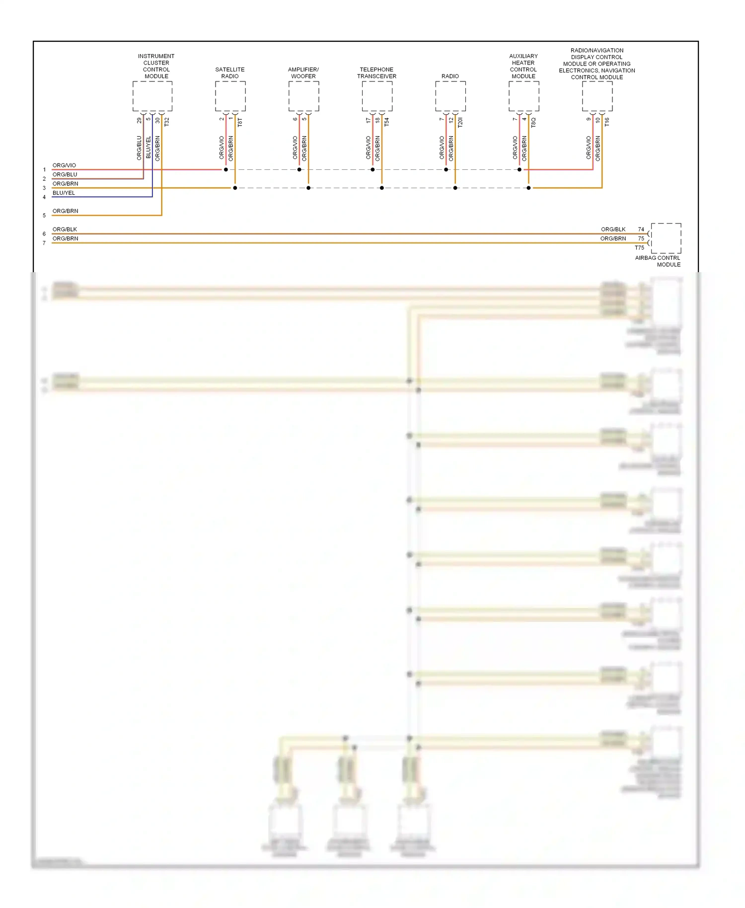Audi A3 8P facelift (2004-2008) towing recognition control module wiring diagram  (1 of 1)