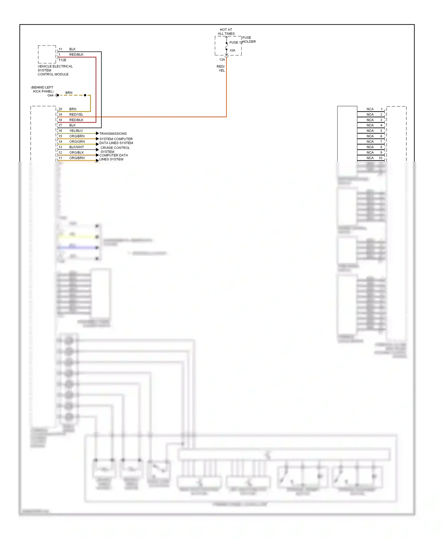 Audi A3 8P facelift (2004-2008) transmissions system computer data lines system wiring diagram  (1 of 1)