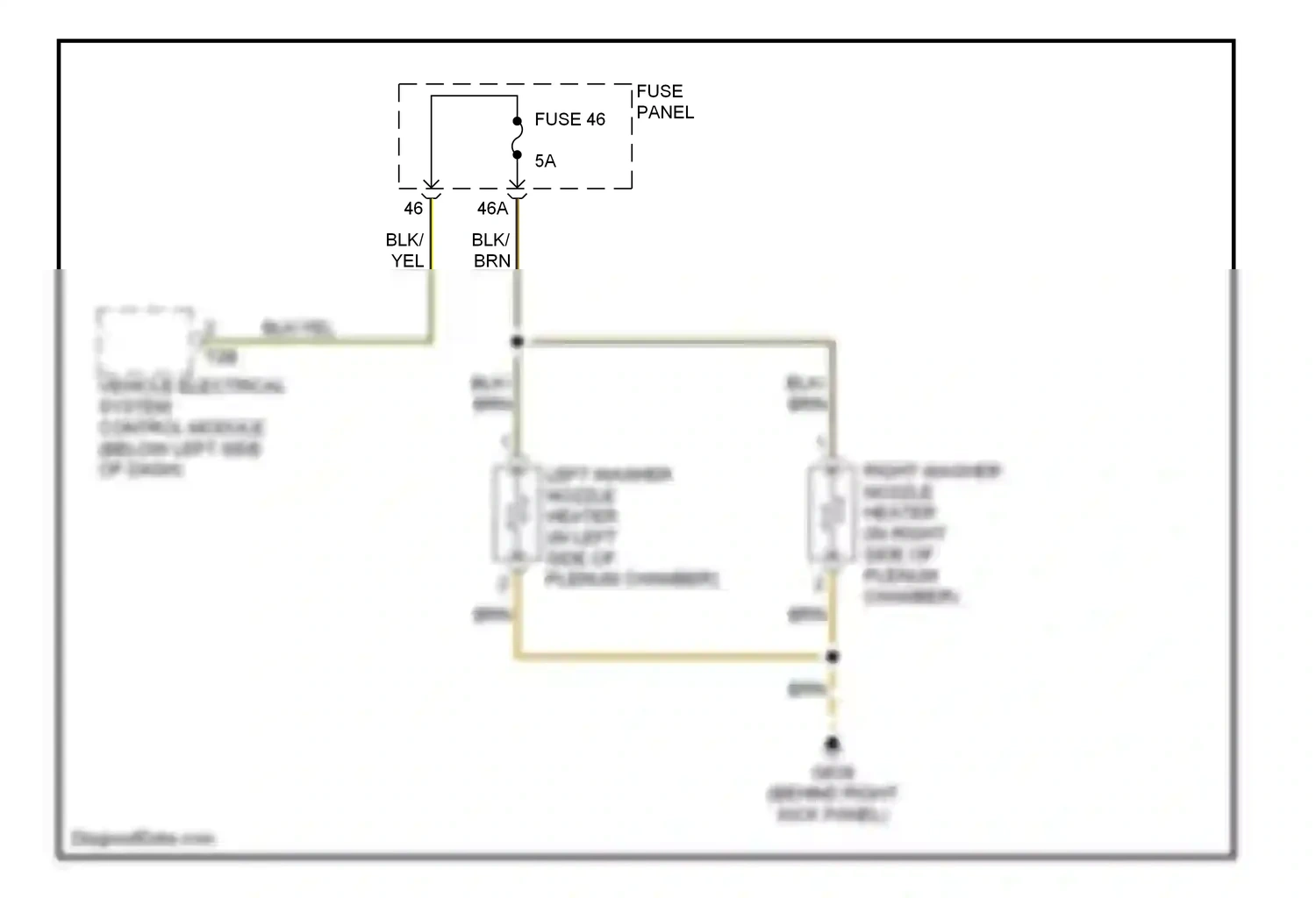 Audi A3 8P facelift (2004-2008) vehicle electrical system control module (below left side of dash) wiring diagram  (14 of 16)
