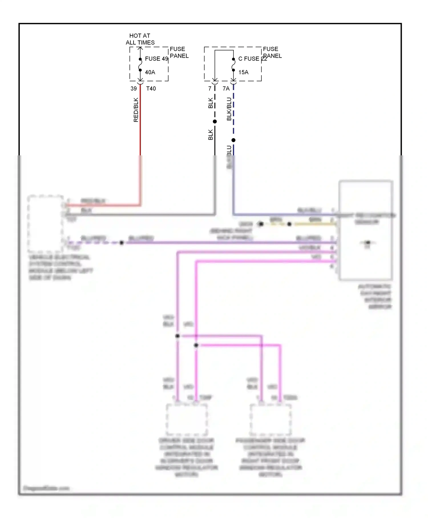 Audi A3 8P facelift (2004-2008) vio/blk wiring diagram  (2 of 7)