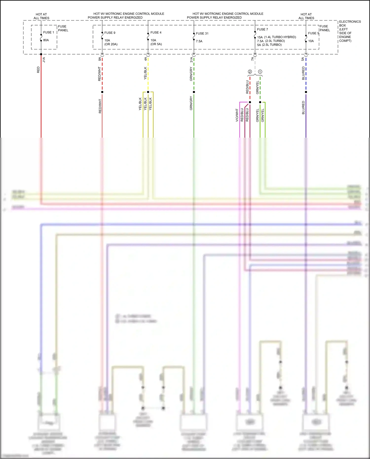 Wiring diagram 2.0l turbo for Audi A3 8V facelift (2016-2020) (1 of 12)