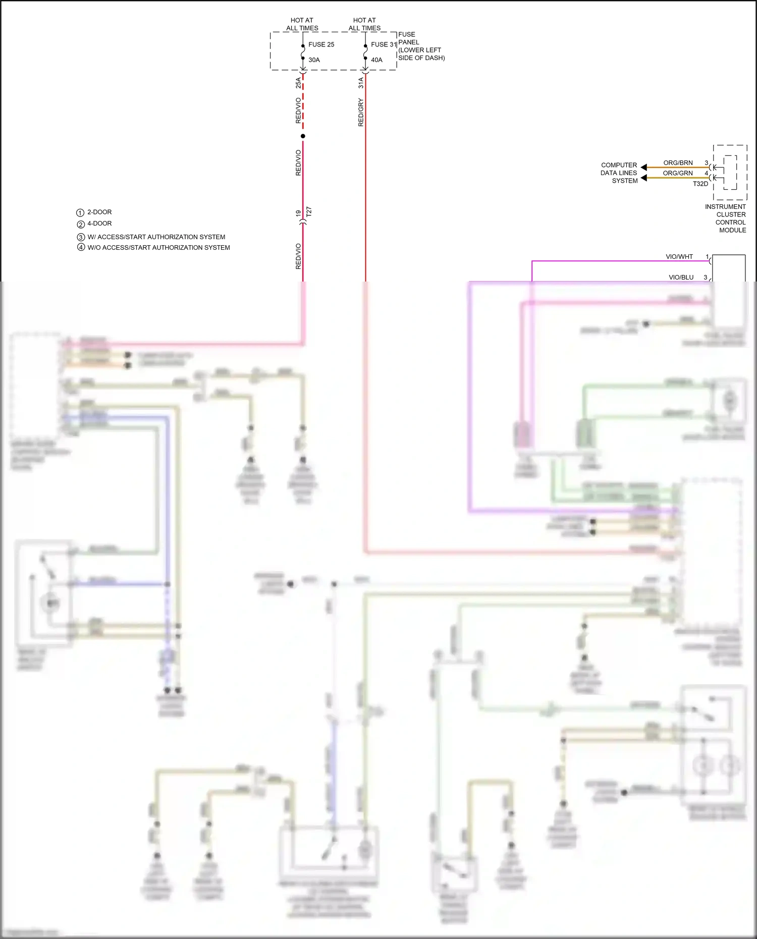 Wiring diagram 2.0l turbo for Audi A3 8V facelift (2016-2020) (10 of 12)