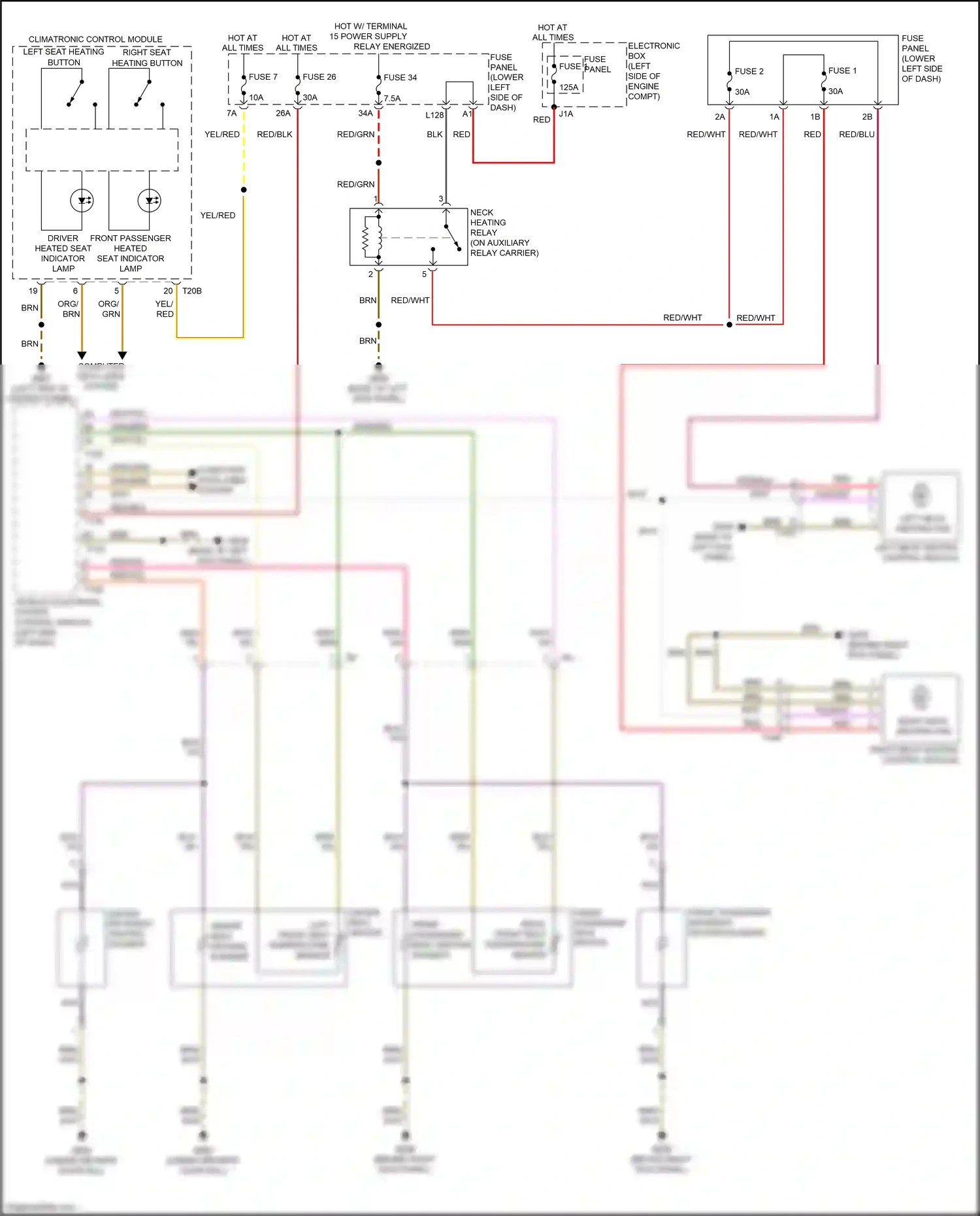 Wiring diagram driver seat heating element for Audi A3 8V facelift (2016-2020) (1 of 1)
