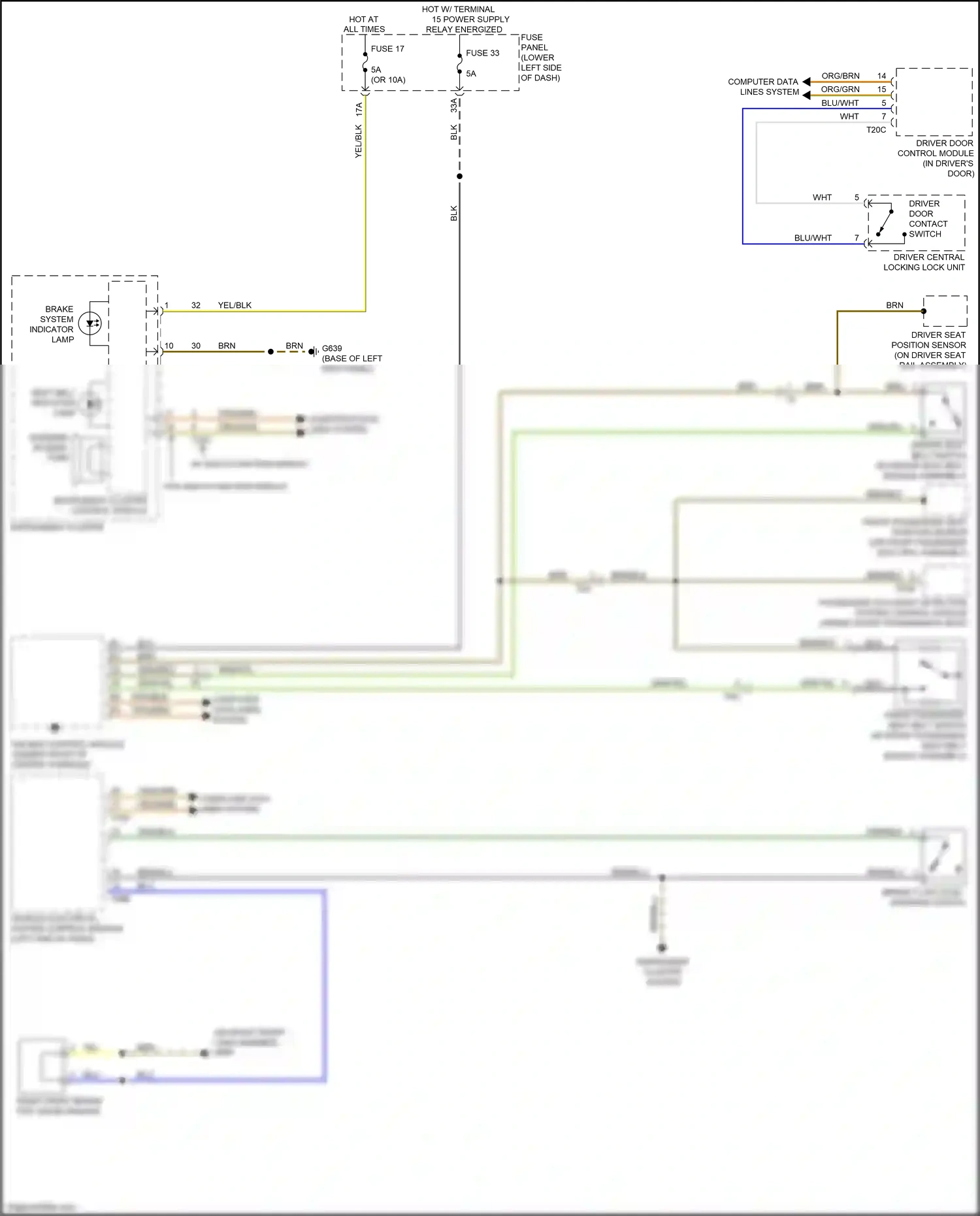 Wiring diagram fuse 17 for Audi A3 8V facelift (2016-2020) (2 of 9)